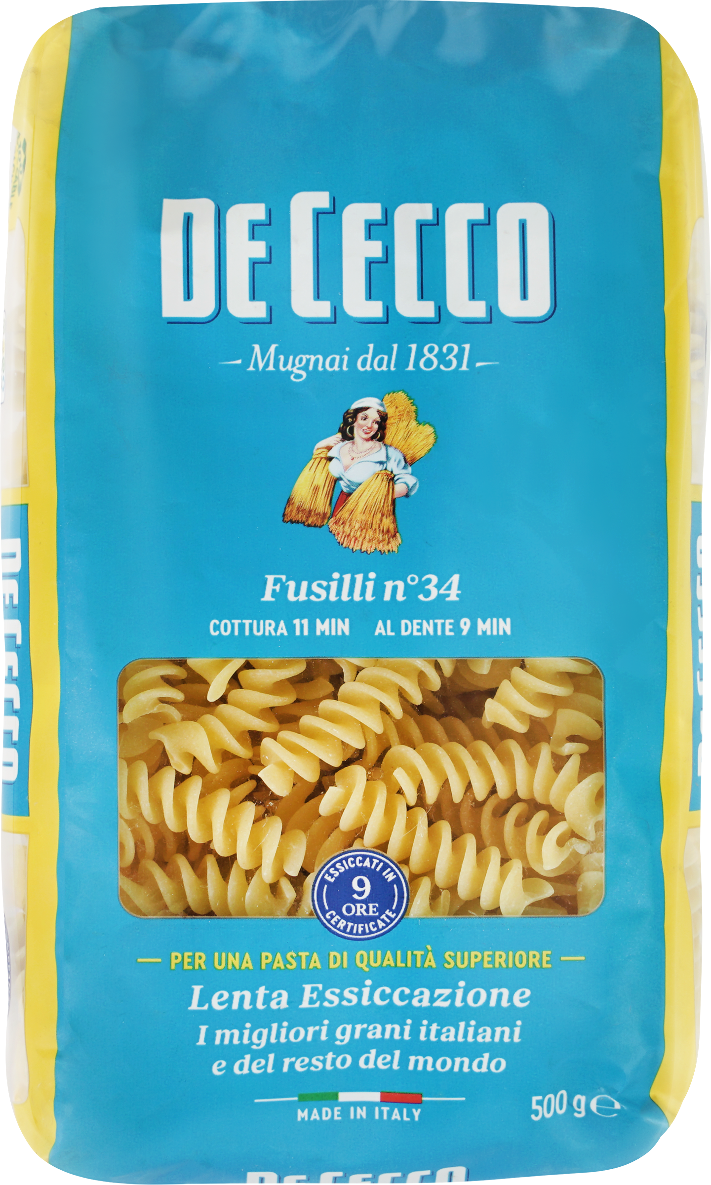 Изображение товара Макароны DE CECCO Fusilli №34, 500г