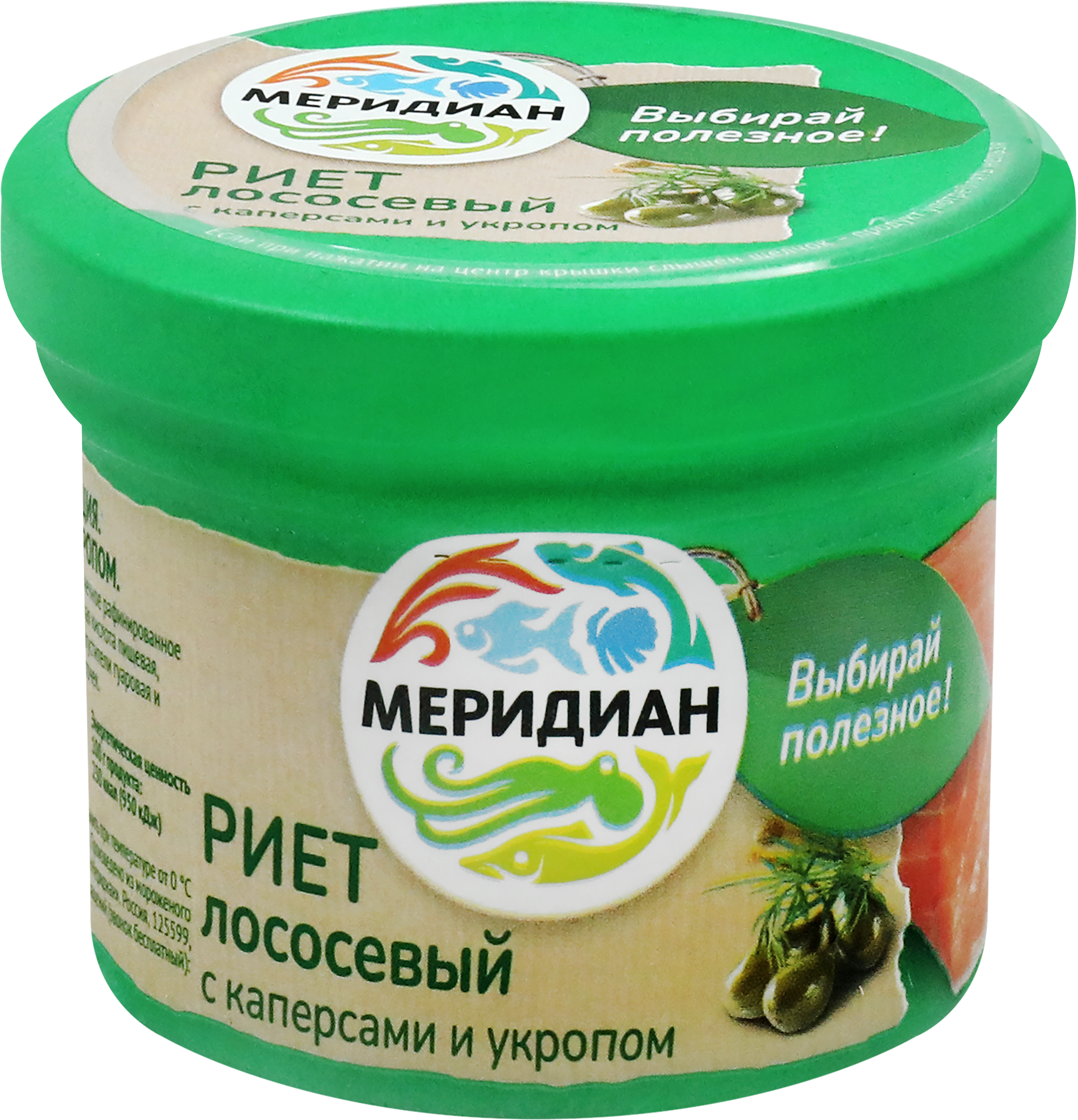 Изображение товара Риет МЕРИДИАН из лосося с каперсами и укропом ЭКО, 100г
