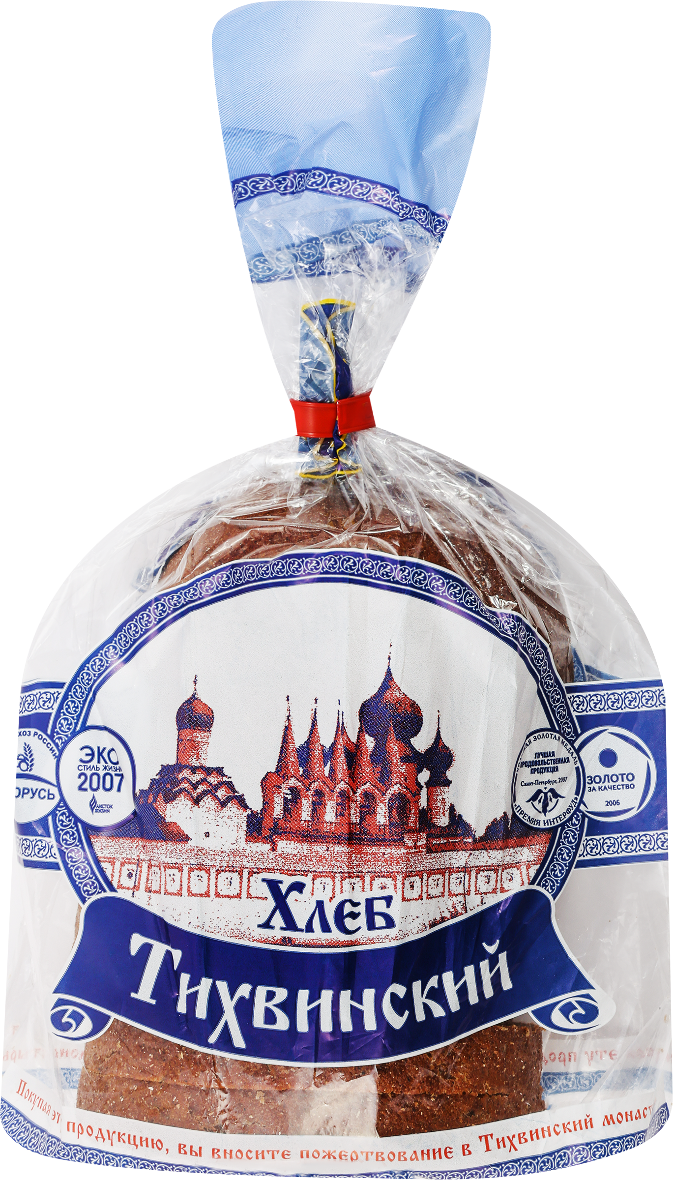 Изображение товара Хлеб ржано-пшеничный КАРАВАЙ Старорусский Тихвинский, в нарезке, половинка, 300г