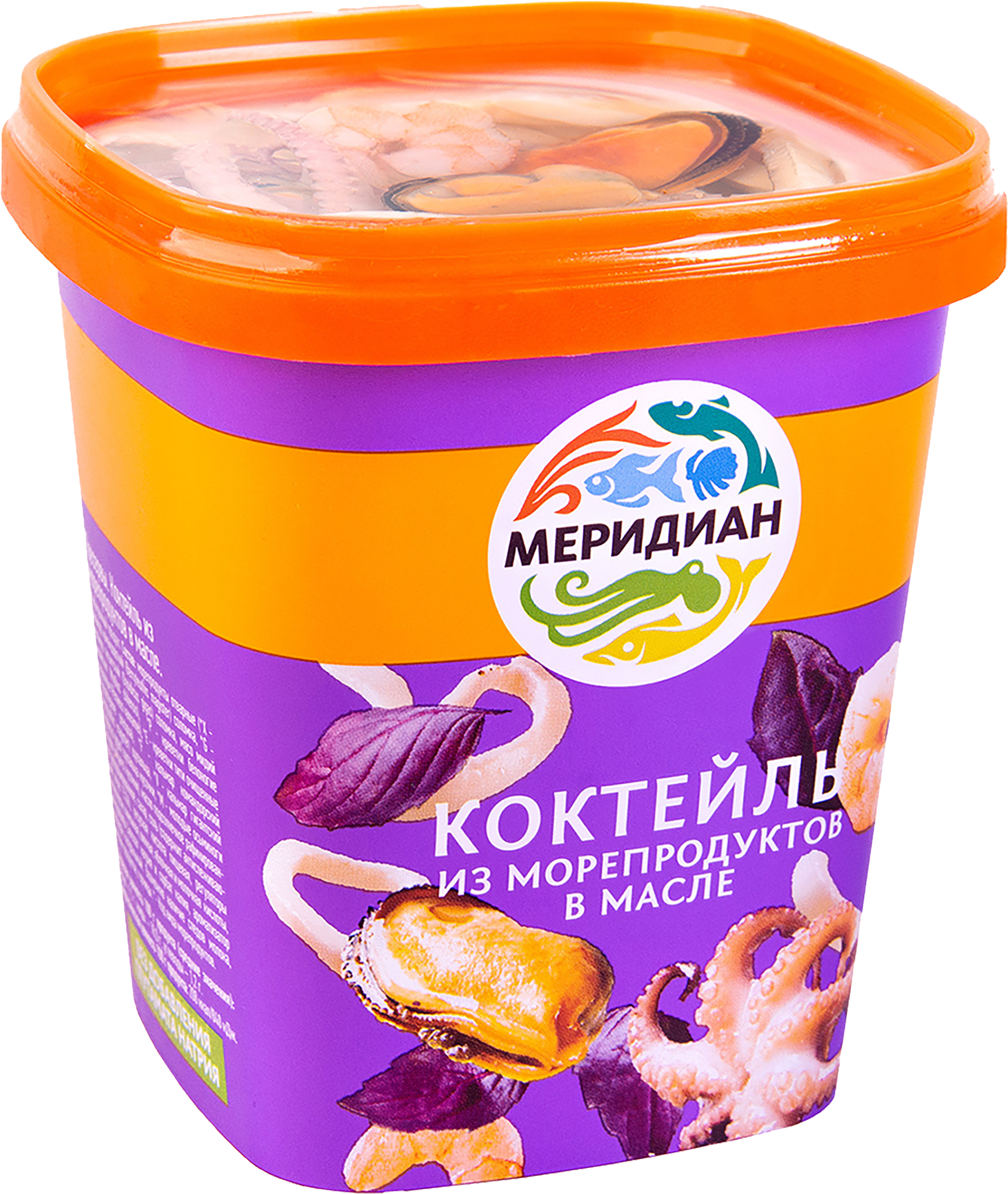 Изображение товара Коктейль из морепродуктов МЕРИДИАН в масле 415г - вкусная закуска и ингредиент