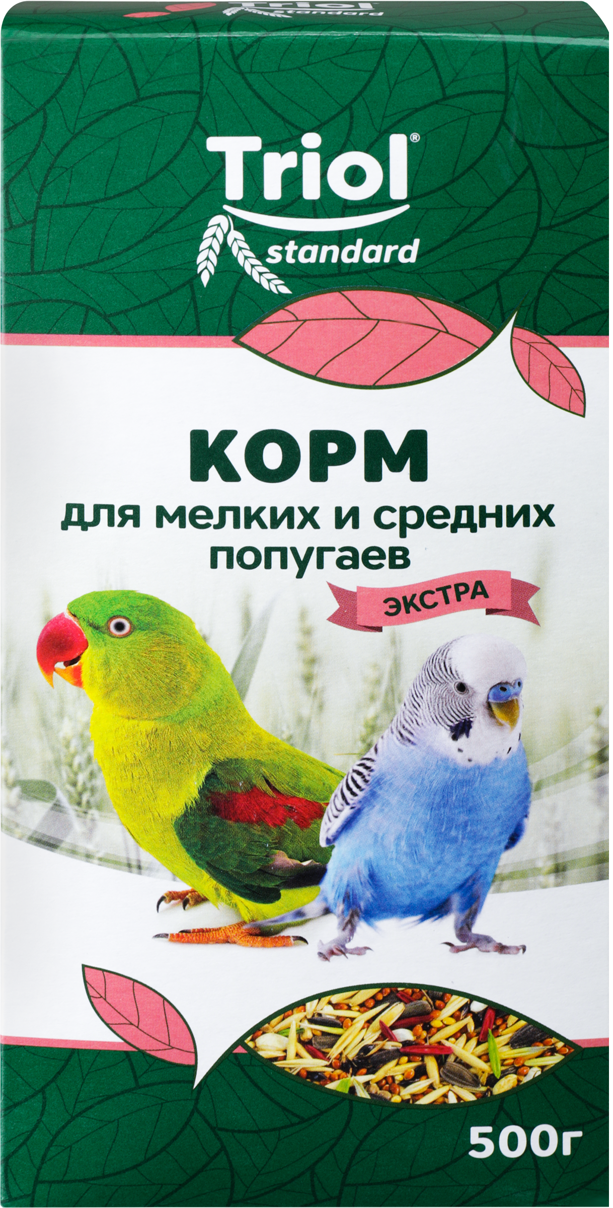 Изображение товара Корм для мелких и средних попугаев TRIOL Криспи-Экстра, 500г