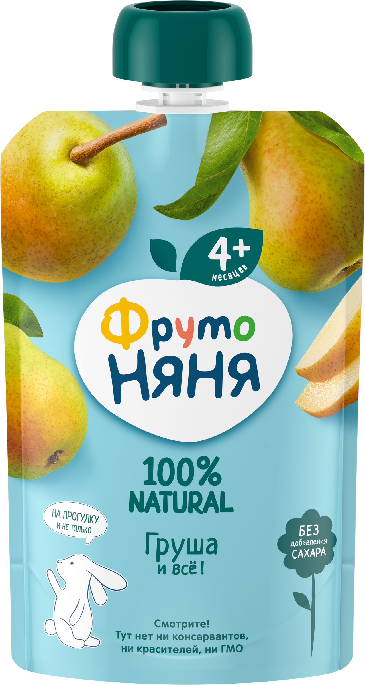 Изображение товара Пюре фруктовое ФРУТОНЯНЯ Груша для детей с 4 месяцев 90г