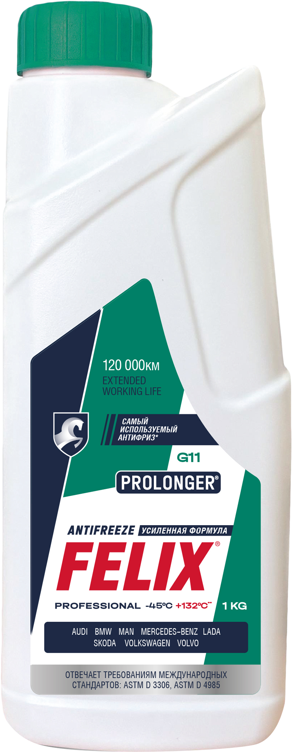 Изображение товара Антифриз FELIX Prolonger G-11 зеленый 1кг для охлаждения двигателя