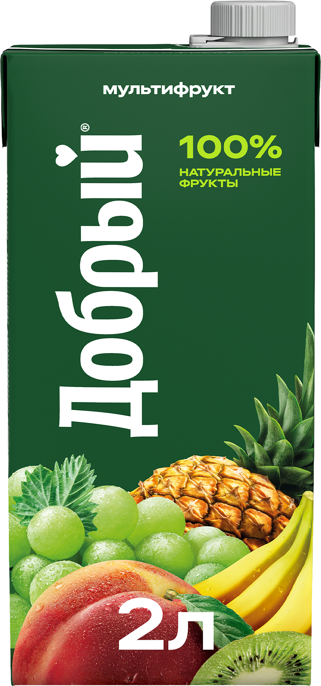 Изображение товара Нектар ДОБРЫЙ Мультифрукт 2л натуральный фруктовый напиток с соками и пюре