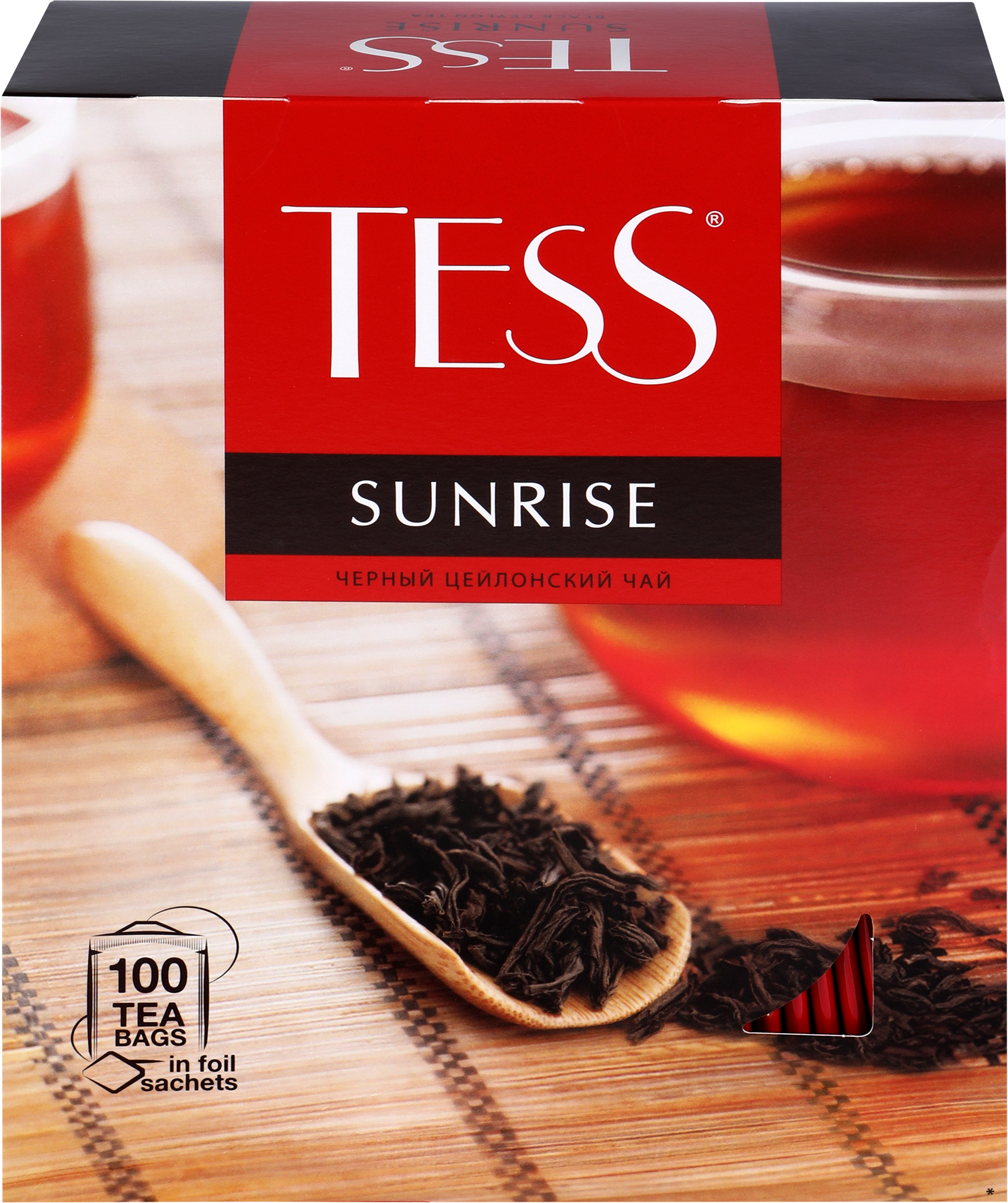 Изображение товара Чай черный TESS Sunrise цейлонский пакетированный 100 пакетов
