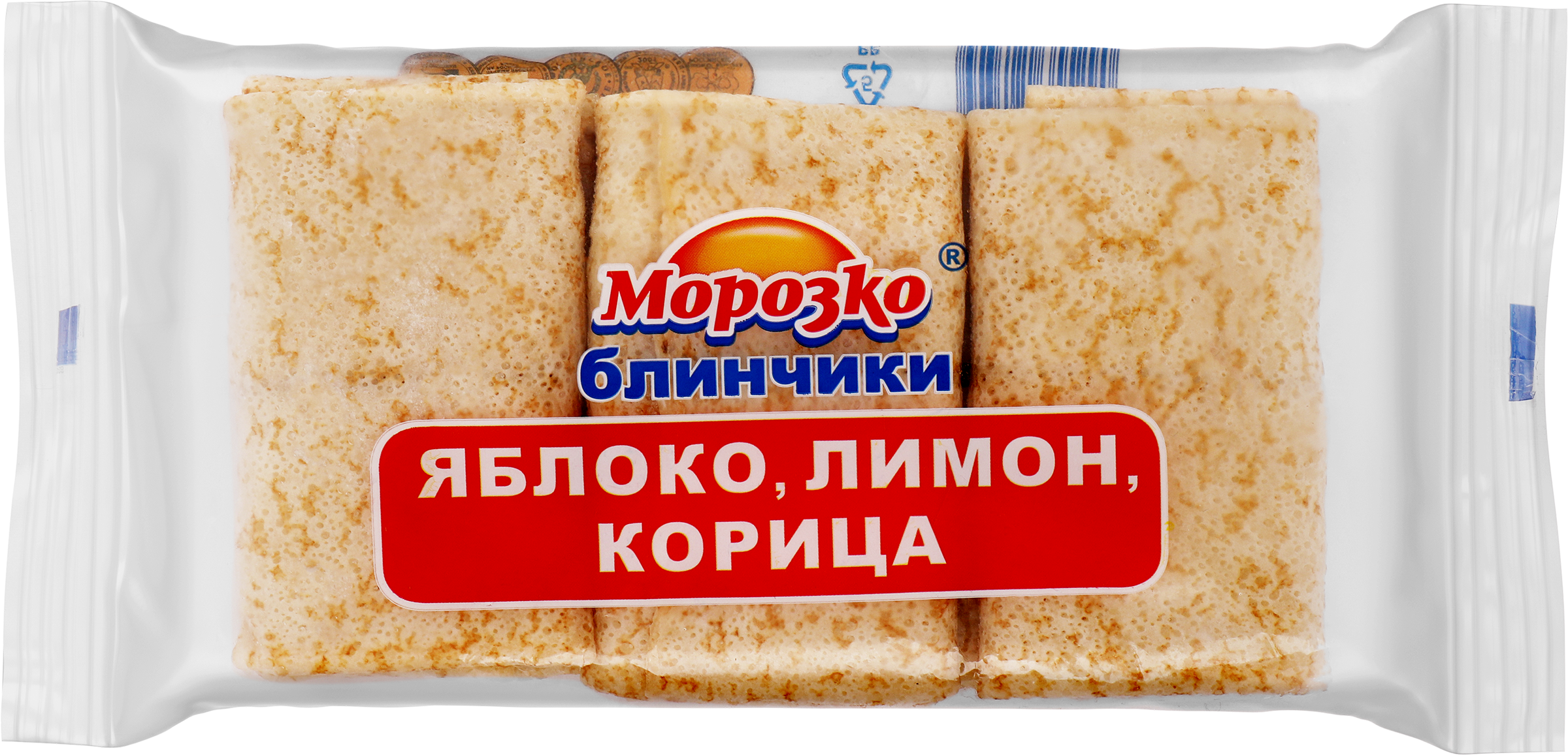 Изображение товара Блинчики МОРОЗКО с яблоком, лимоном и корицей, 210г