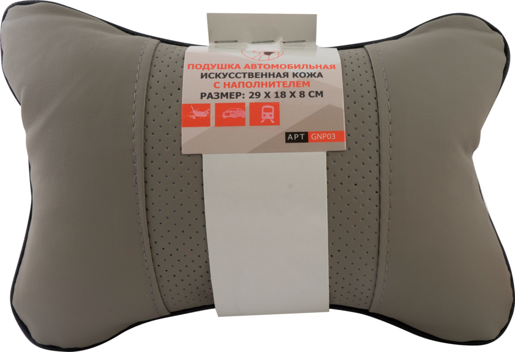 Изображение товара Подушка автомобильная из искусственной кожи 29х18х8см GNP03 ЧТМ fantasy brands