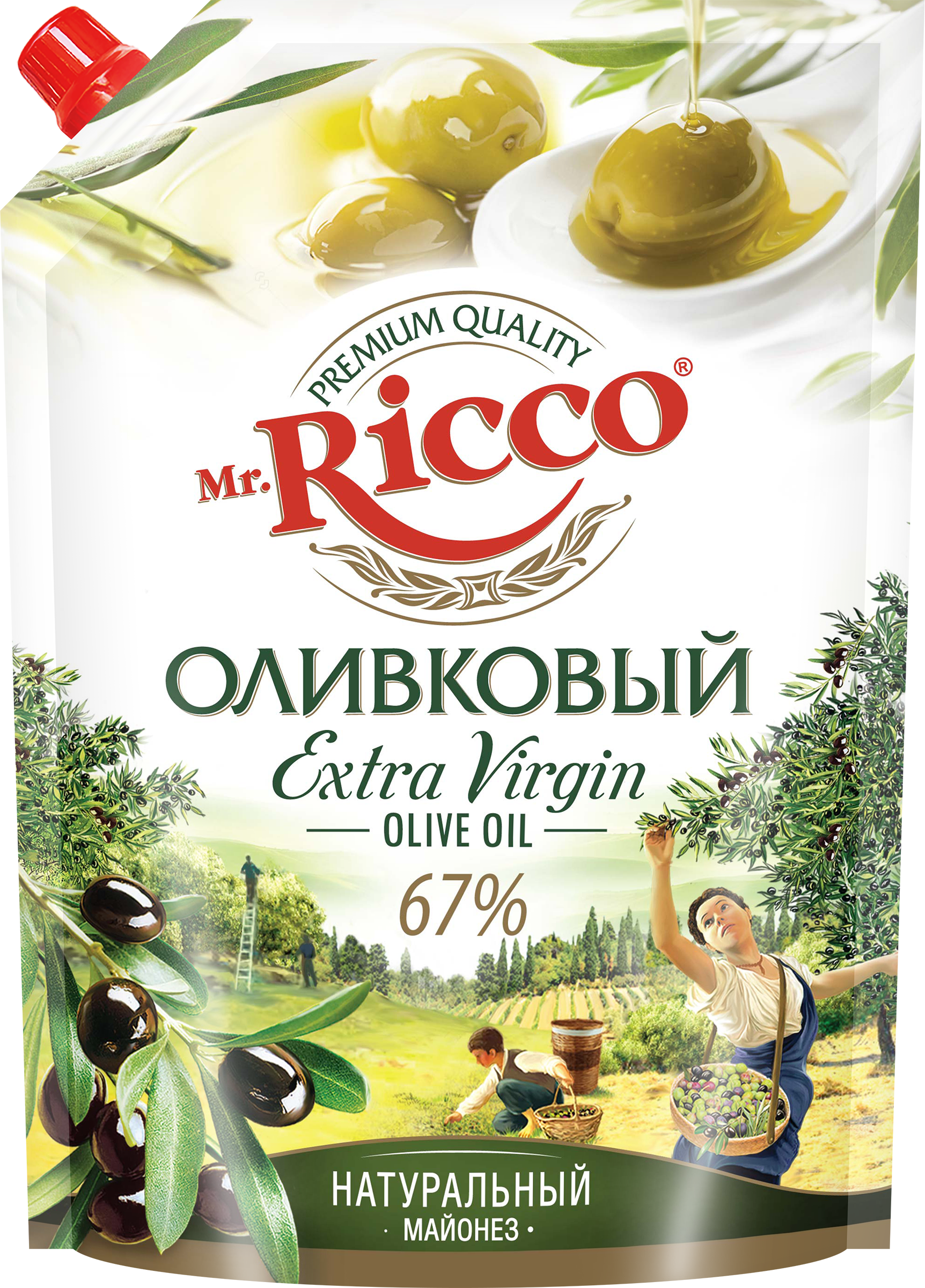 Изображение товара Майонез MR.RICCO Оливковый Extra Virgin 67%, 800мл