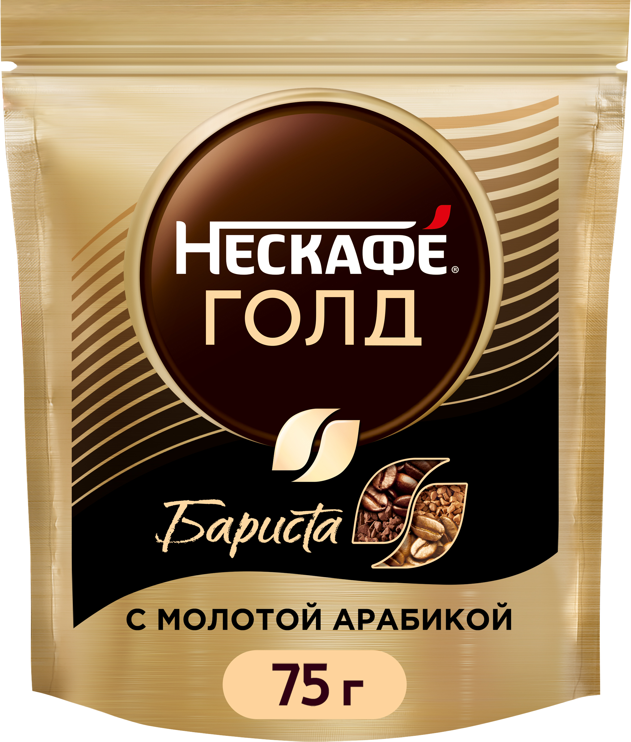 Изображение товара Кофе растворимый с добавлением молотого НЕСКАФЕ Gold Barista 75г натуральный сублимированный