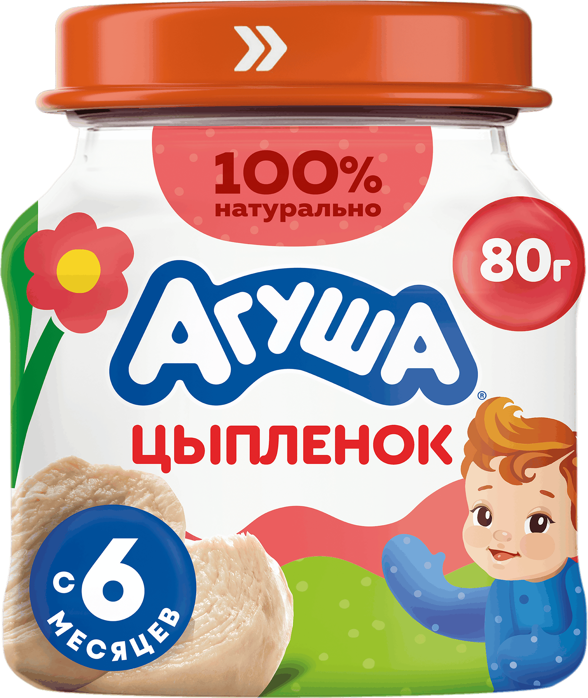 Изображение товара Пюре мясное детское АГУША Цыпленок, с 6 месяцев, 80г