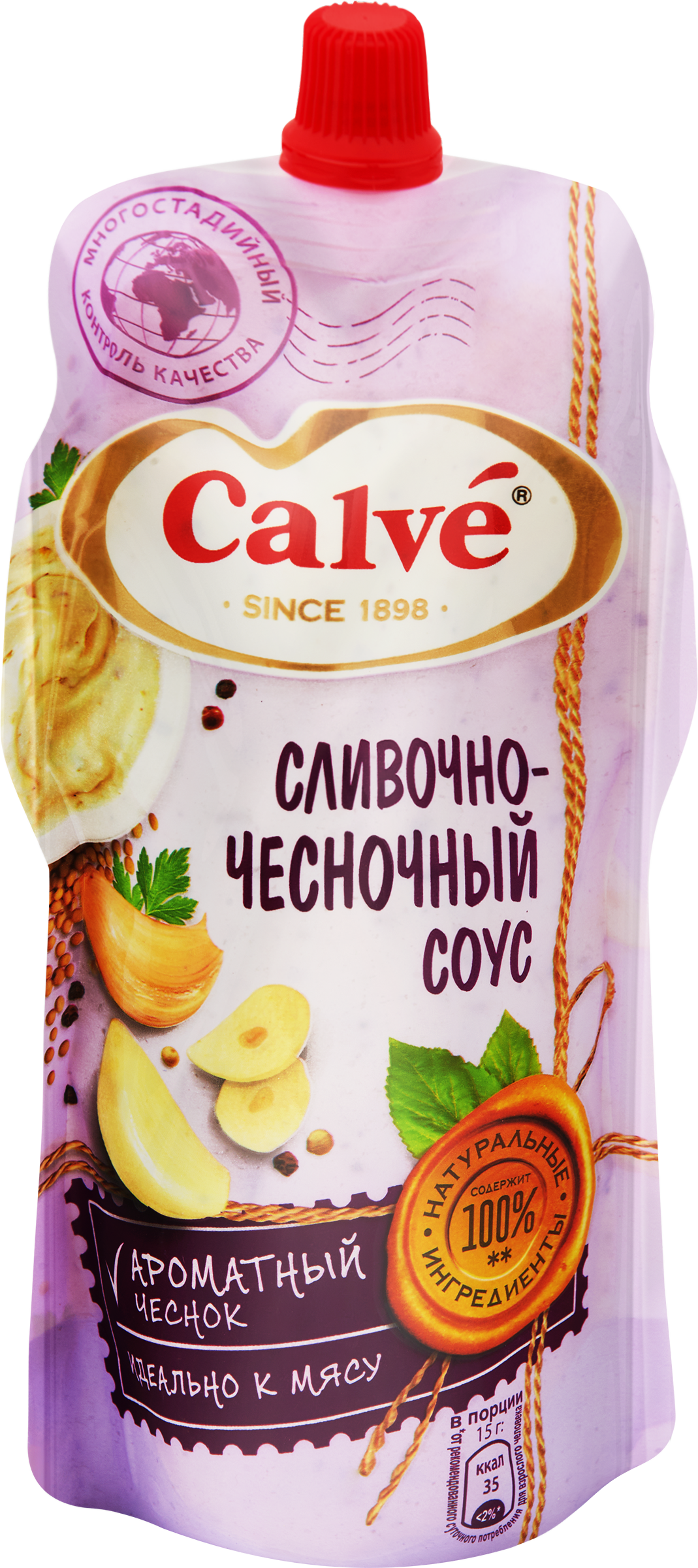 Изображение товара Соус для мяса CALVE Сливочно-чесночный, 230г
