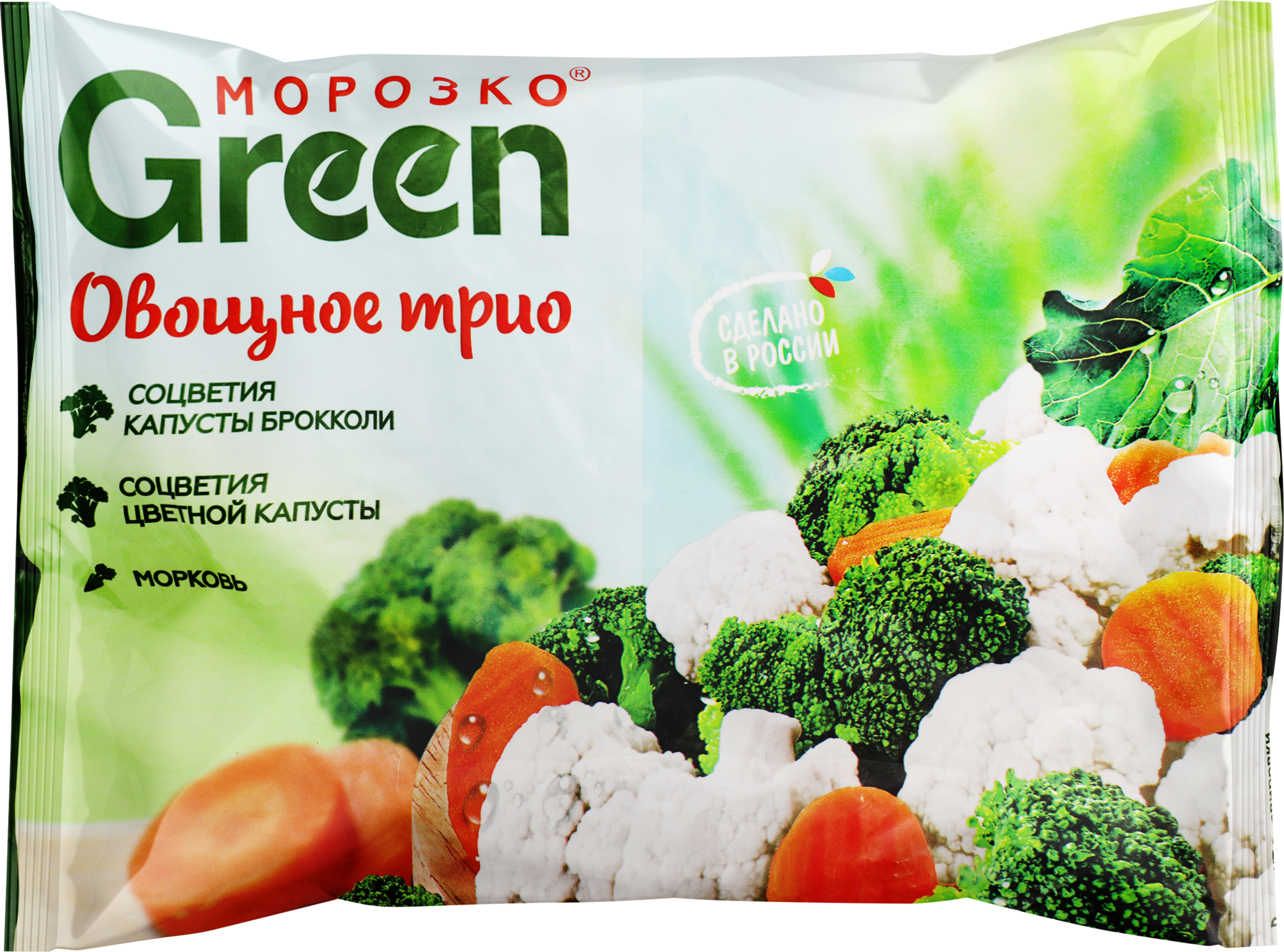Изображение товара Смесь овощная МОРОЗКО Green Овощное трио, 400г