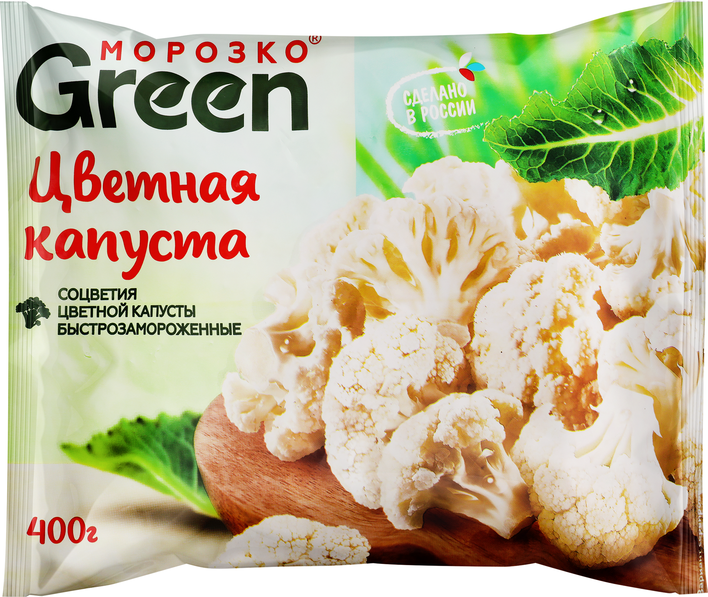 Изображение товара Капуста цветная замороженная МОРОЗКО GREEN, 400г