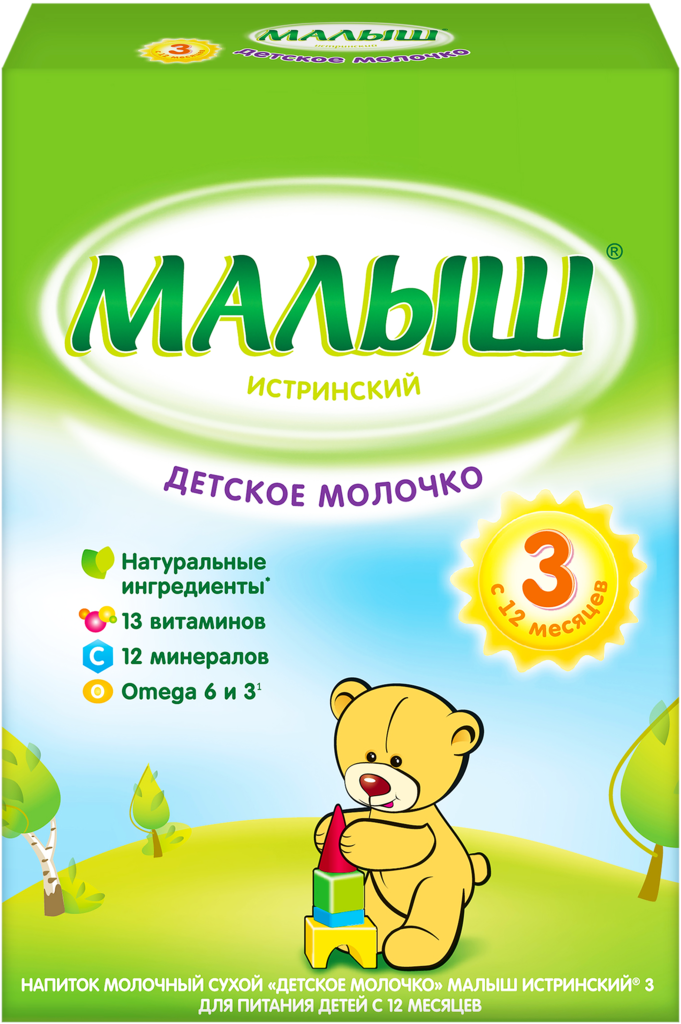 Изображение товара Молочко детское МАЛЫШ ИСТРИНСКИЙ 3 350г от 12 месяцев натуральное питание