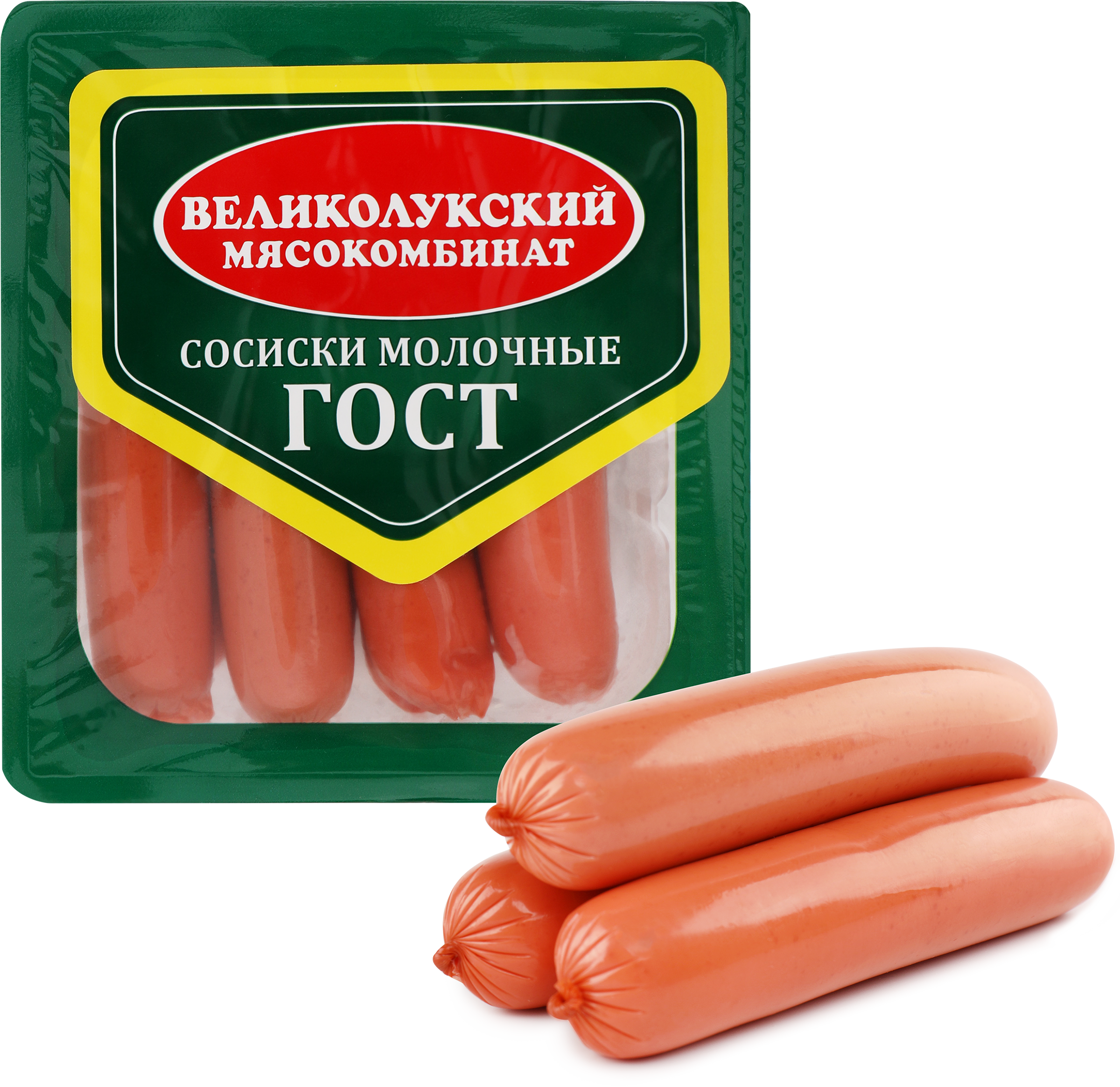 Изображение товара Сосиски МК ВЕЛИКОЛУКСКИЙ Молочные ГОСТ, 330г