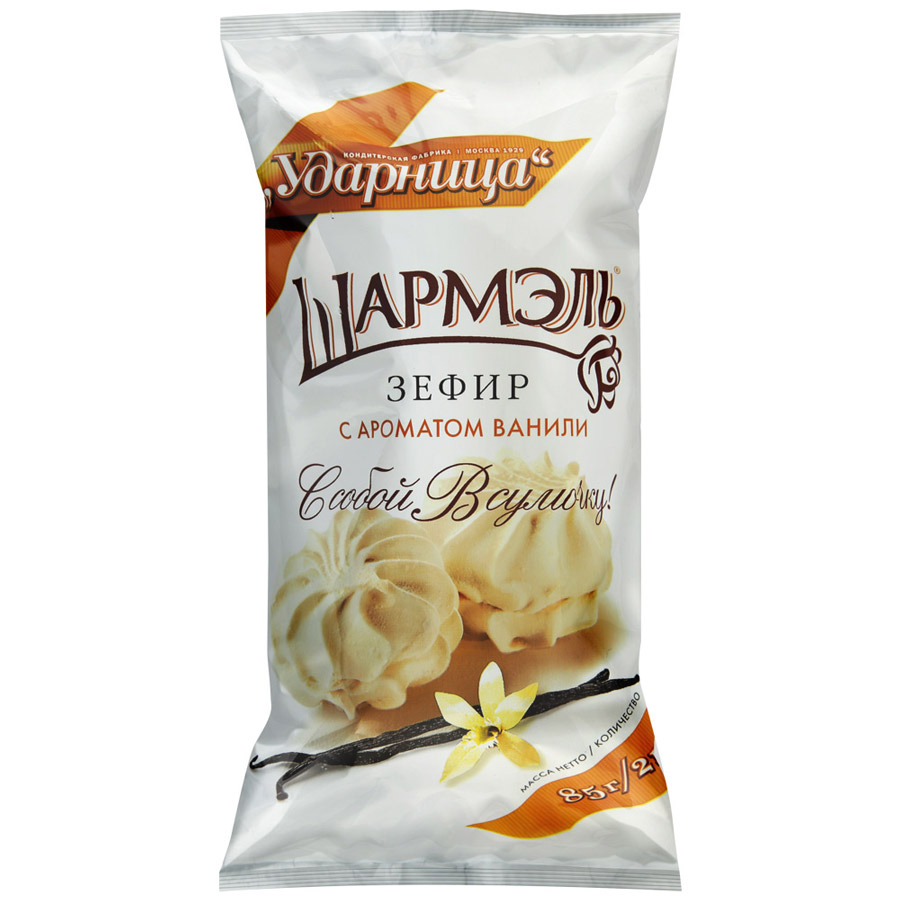 Изображение товара Зефир ШАРМЭЛЬ с ароматом ванили 85 г натуральное лакомство