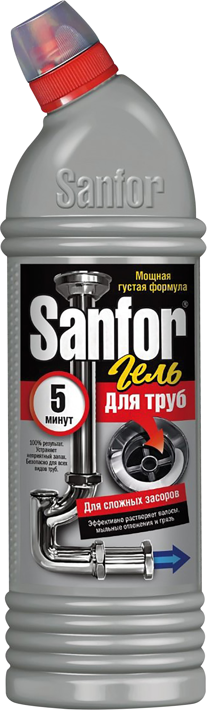 Изображение товара Средство SANFOR для удаления сильных засоров в трубах 1кг