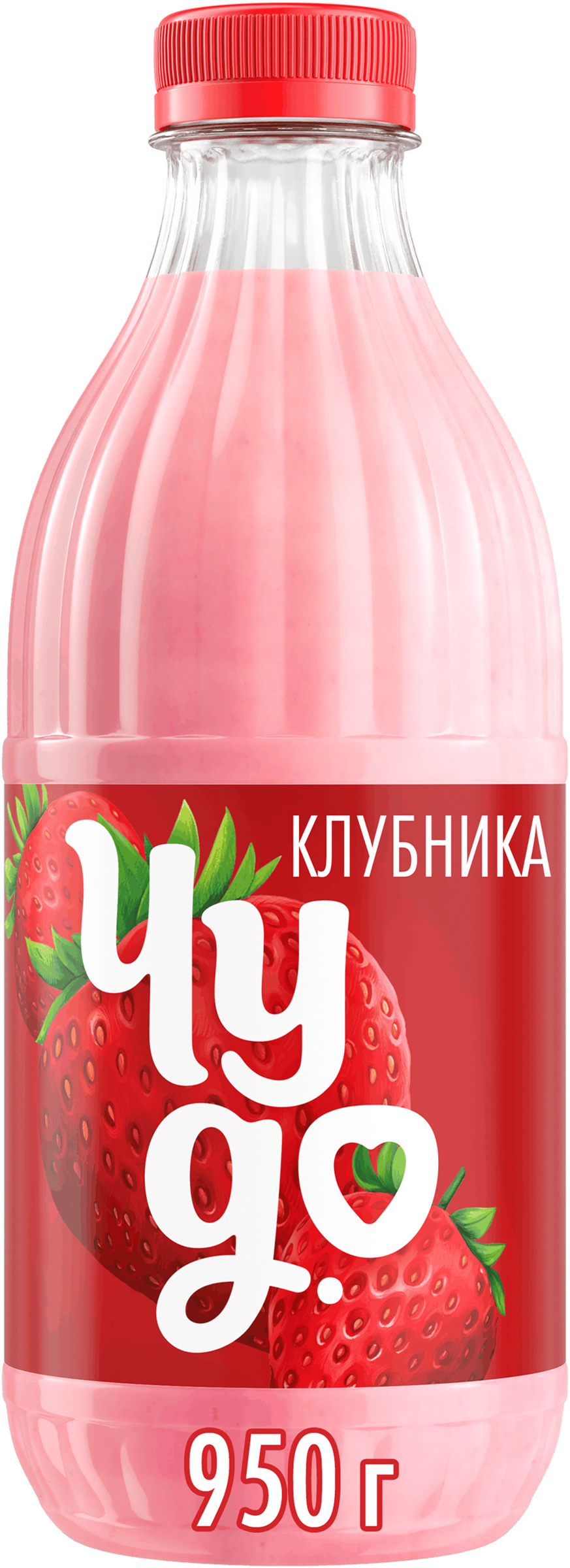 Изображение товара Коктейль молочный ЧУДО Клубника 2%, без змж, 950г