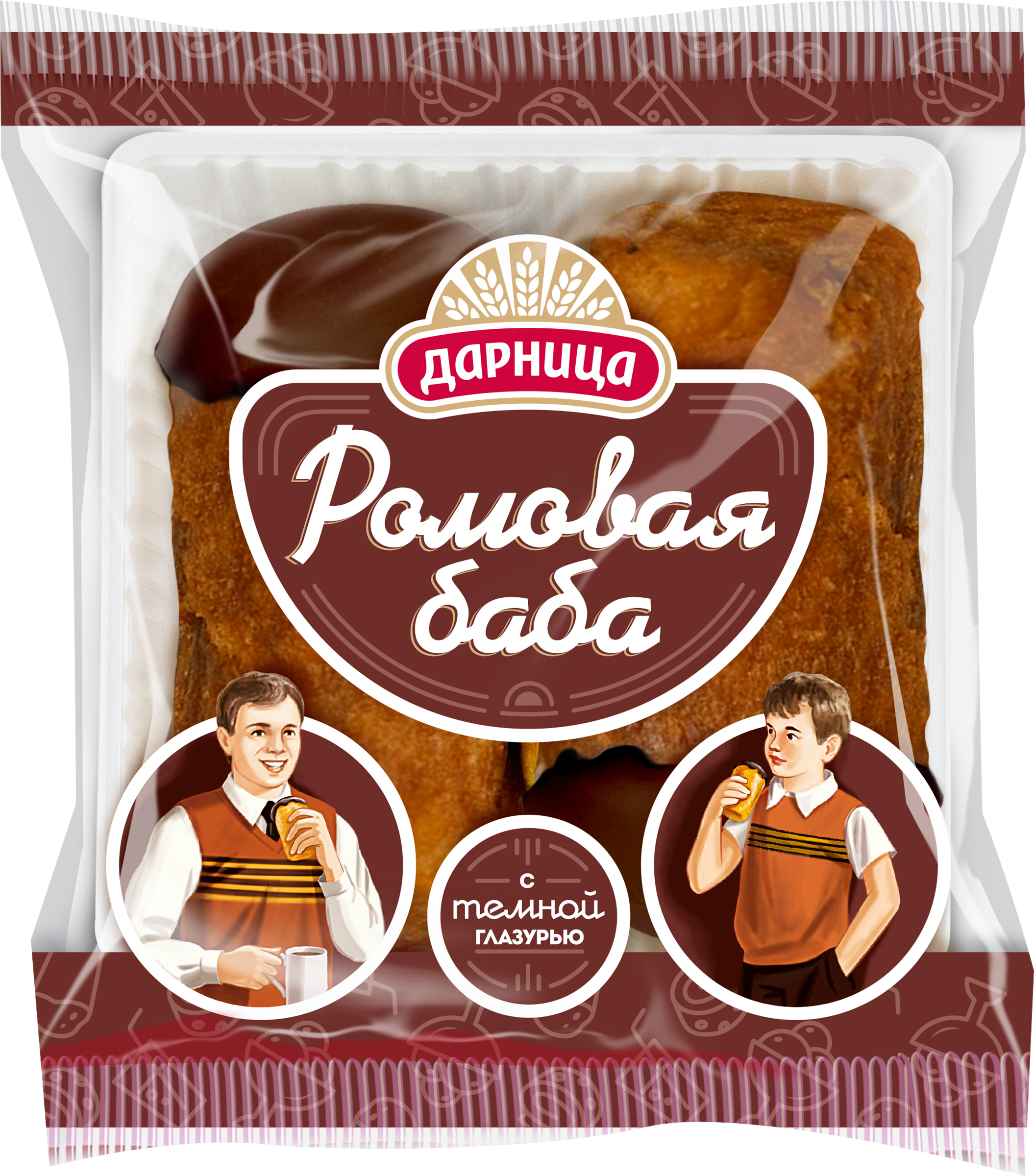 Изображение товара Ромовая баба ДАРНИЦА с изюмом и шоколадной глазурью, 160г
