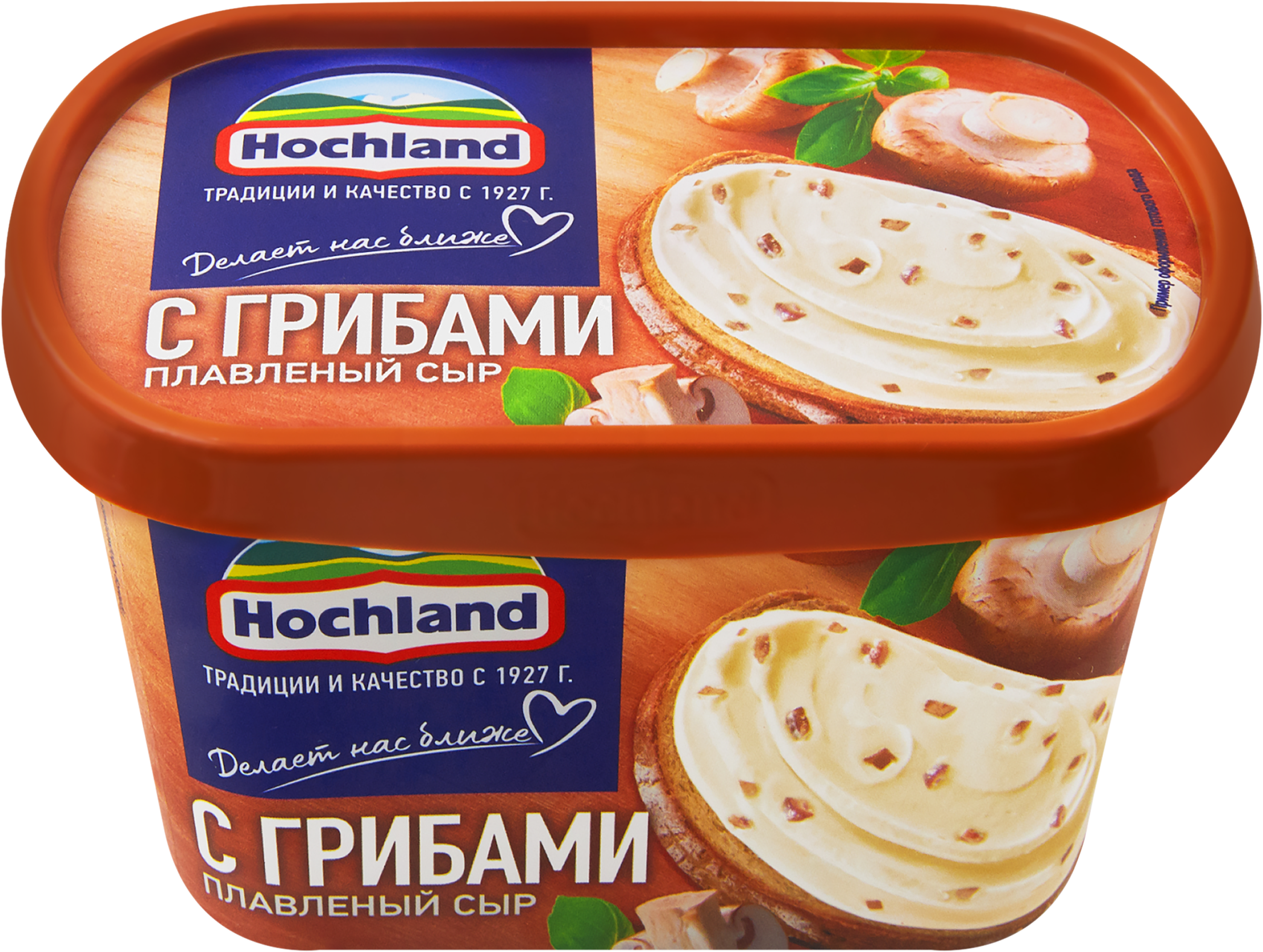 Изображение товара Сыр плавленый HOCHLAND с грибами 55%, без змж, 400г