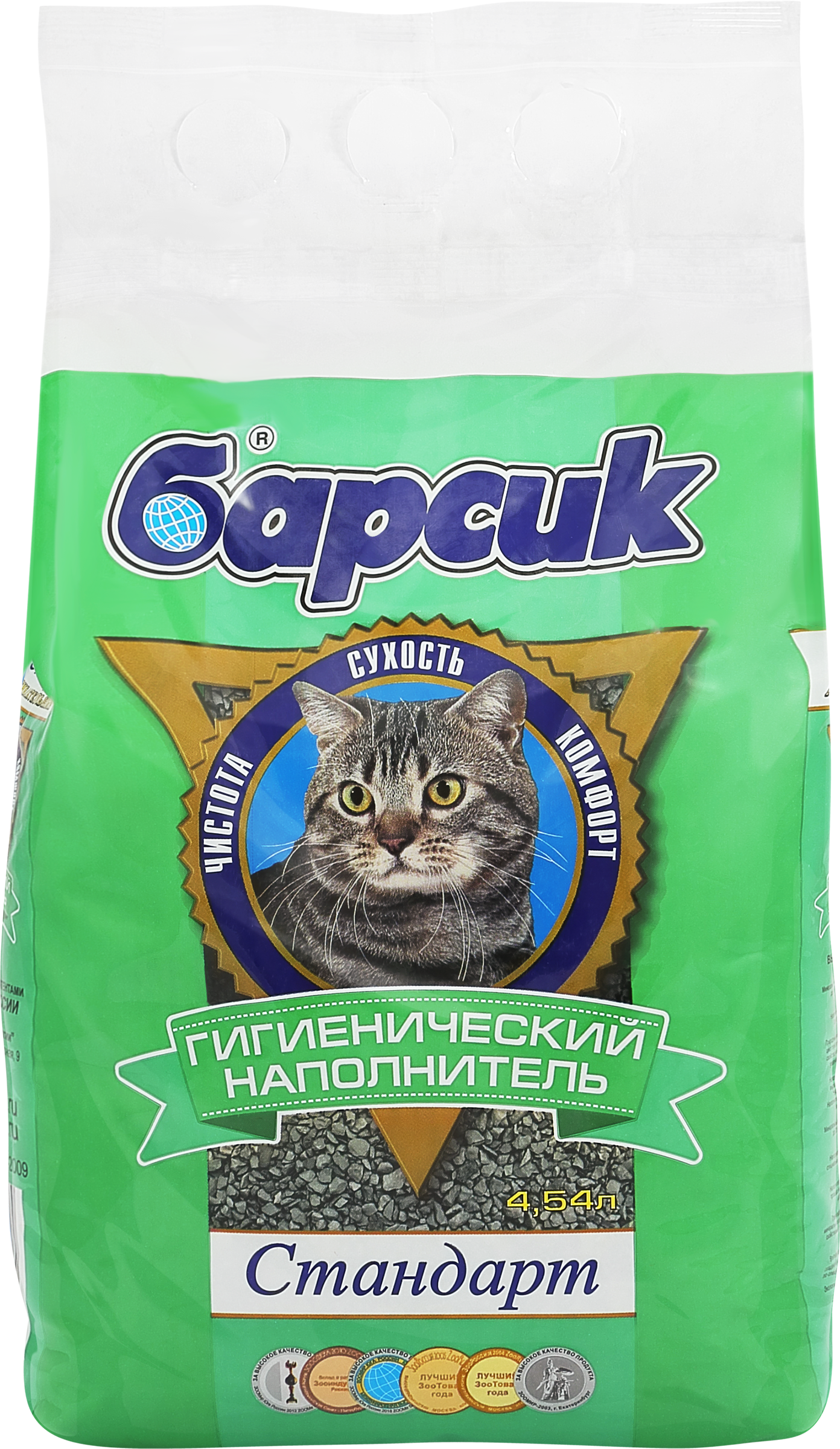 Изображение товара Наполнитель глиняный для кошачьего туалета БАРСИК Стандарт, впитывающий, 4.5л