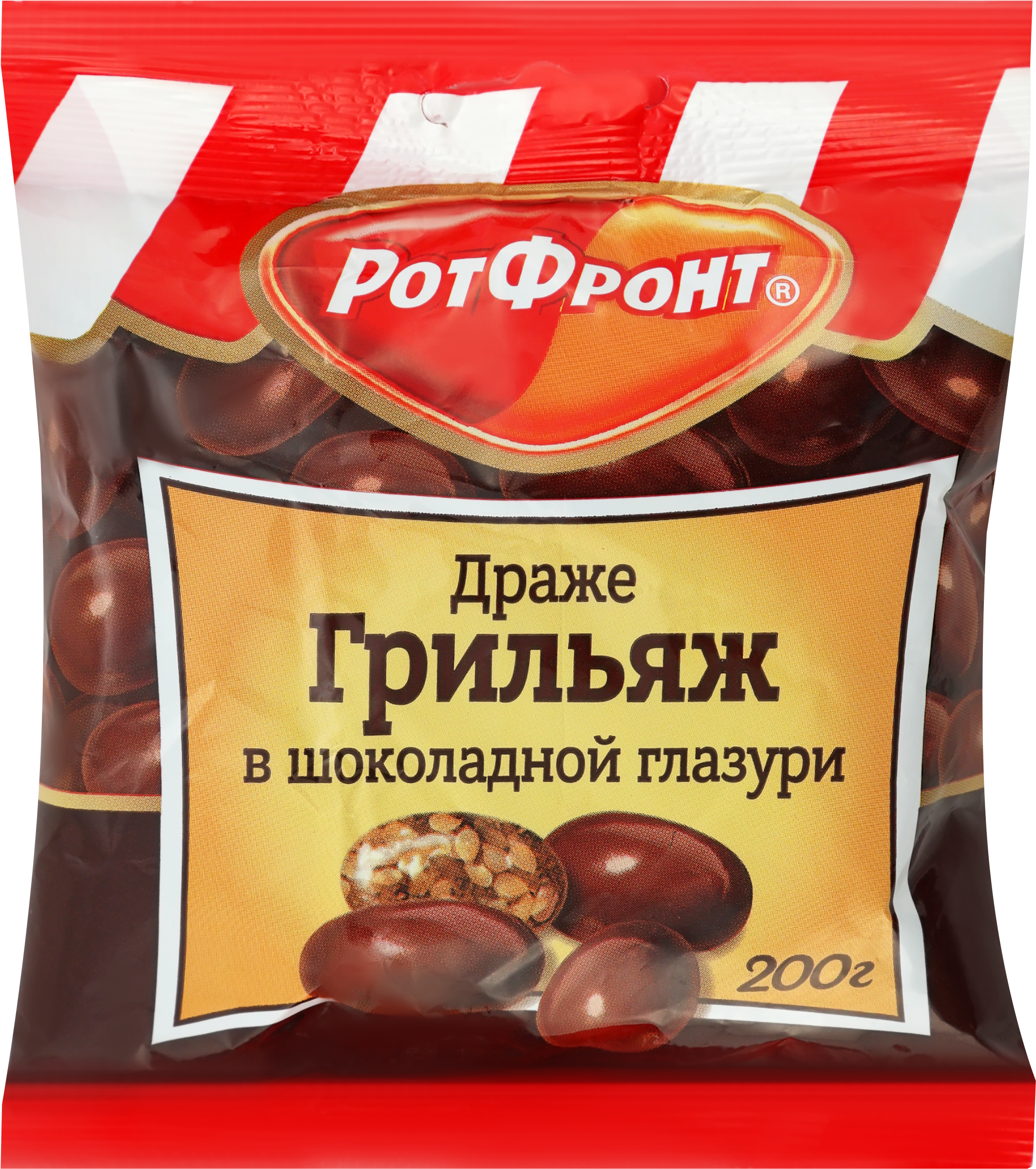 Изображение товара Драже РОТ ФРОНТ Грильяж в шоколадной глазури, 200г