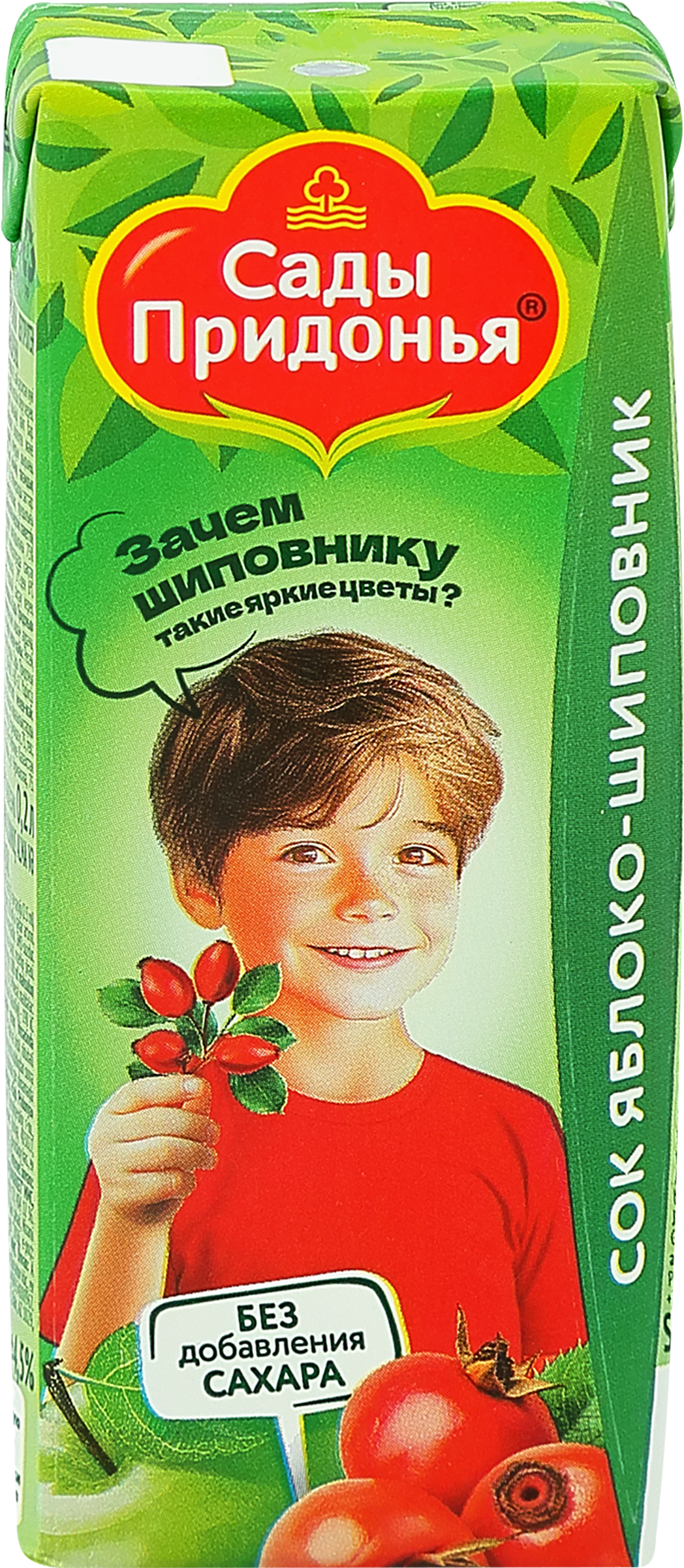 Изображение товара Сок САДЫ ПРИДОНЬЯ Яблоко, шиповник, с 6 месяцев, 200мл