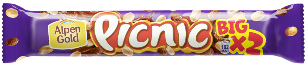Изображение товара Шоколадный батончик PICNIC BIG 76г - идеальный перекус на ходу