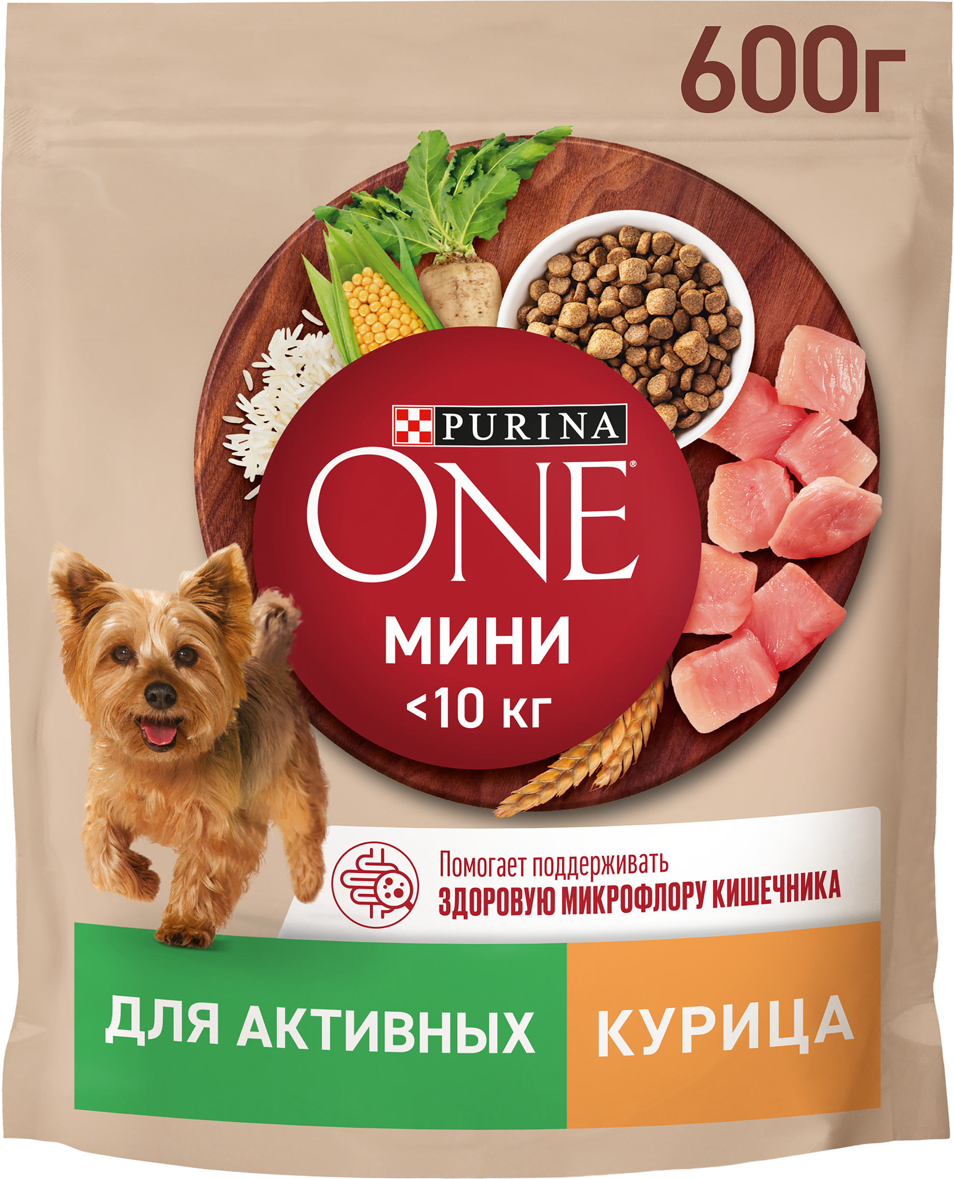 Изображение товара Корм сухой PURINA ONE Мини для активных мелких собак 600 г рецепт с курицей и рисом