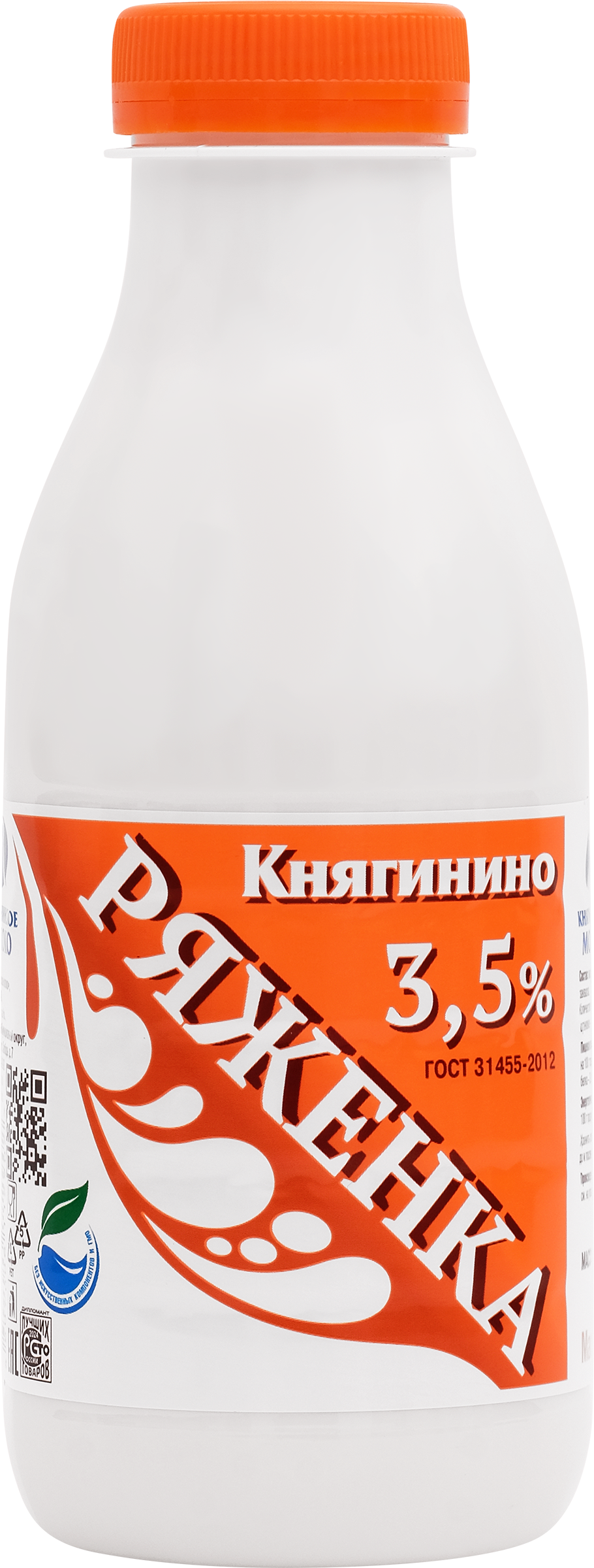 Изображение товара Ряженка КНЯГИНИНО 3,5% 430г натуральный кисломолочный напиток