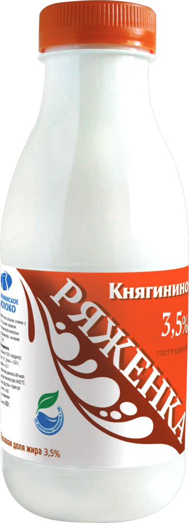 Изображение товара Ряженка КНЯГИНИНО 3,5% 430г натуральный кисломолочный напиток