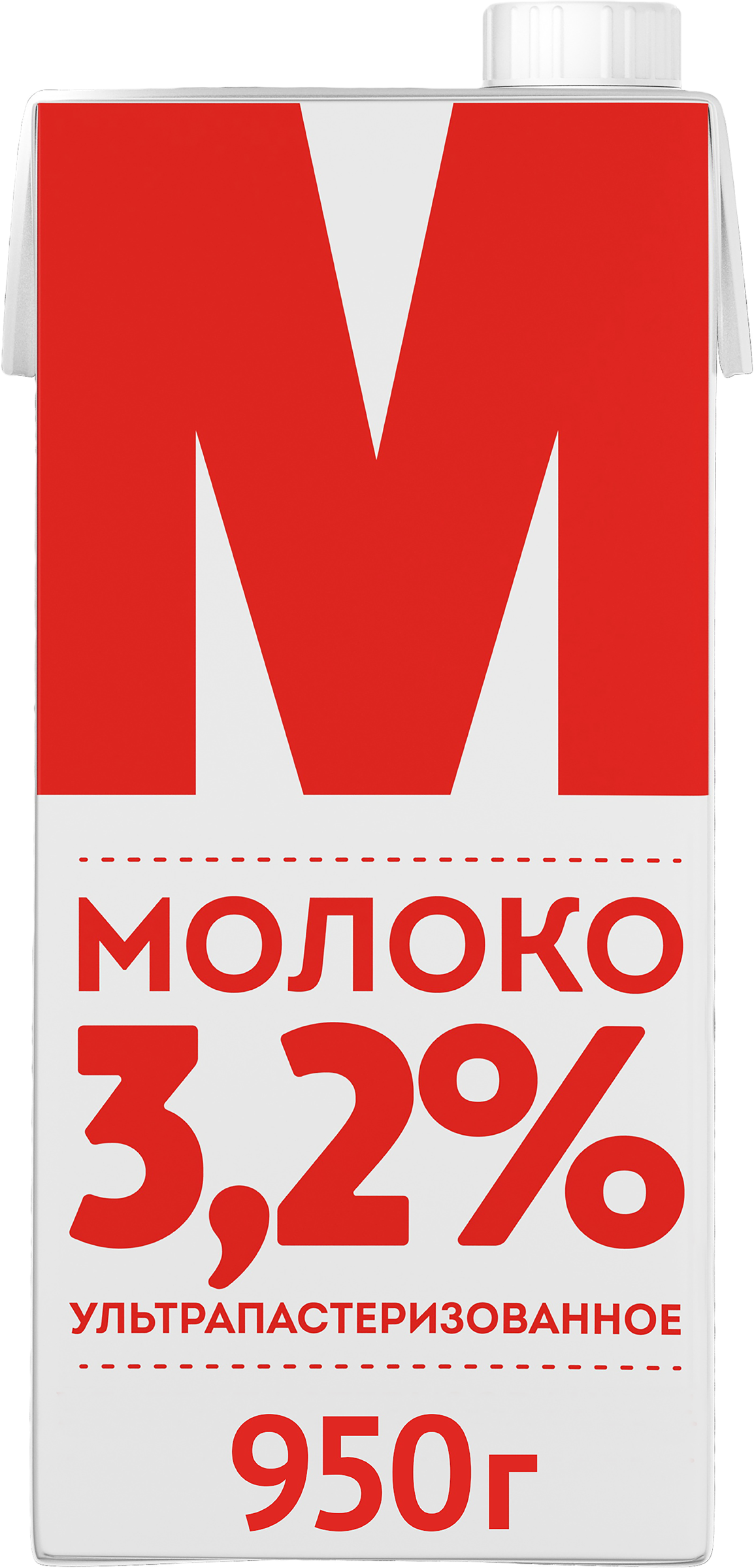 Изображение товара Молоко ультрапастеризованное М 3, 2%, 950г - натуральный продукт без змж