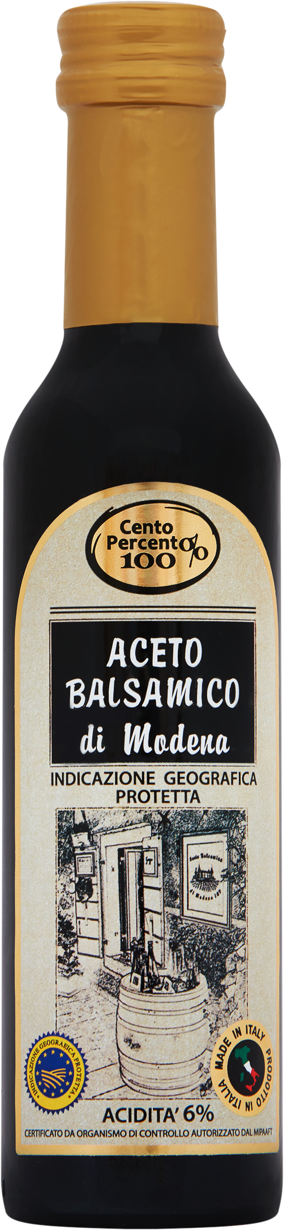 Изображение товара Уксус бальзамический CENTO PERCENTO из Модены, 250г
