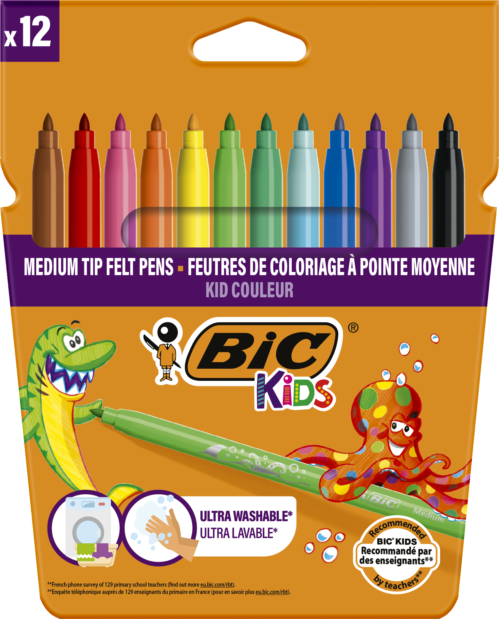 Изображение товара Фломастеры BIC Kids Kid Couleur, 12шт