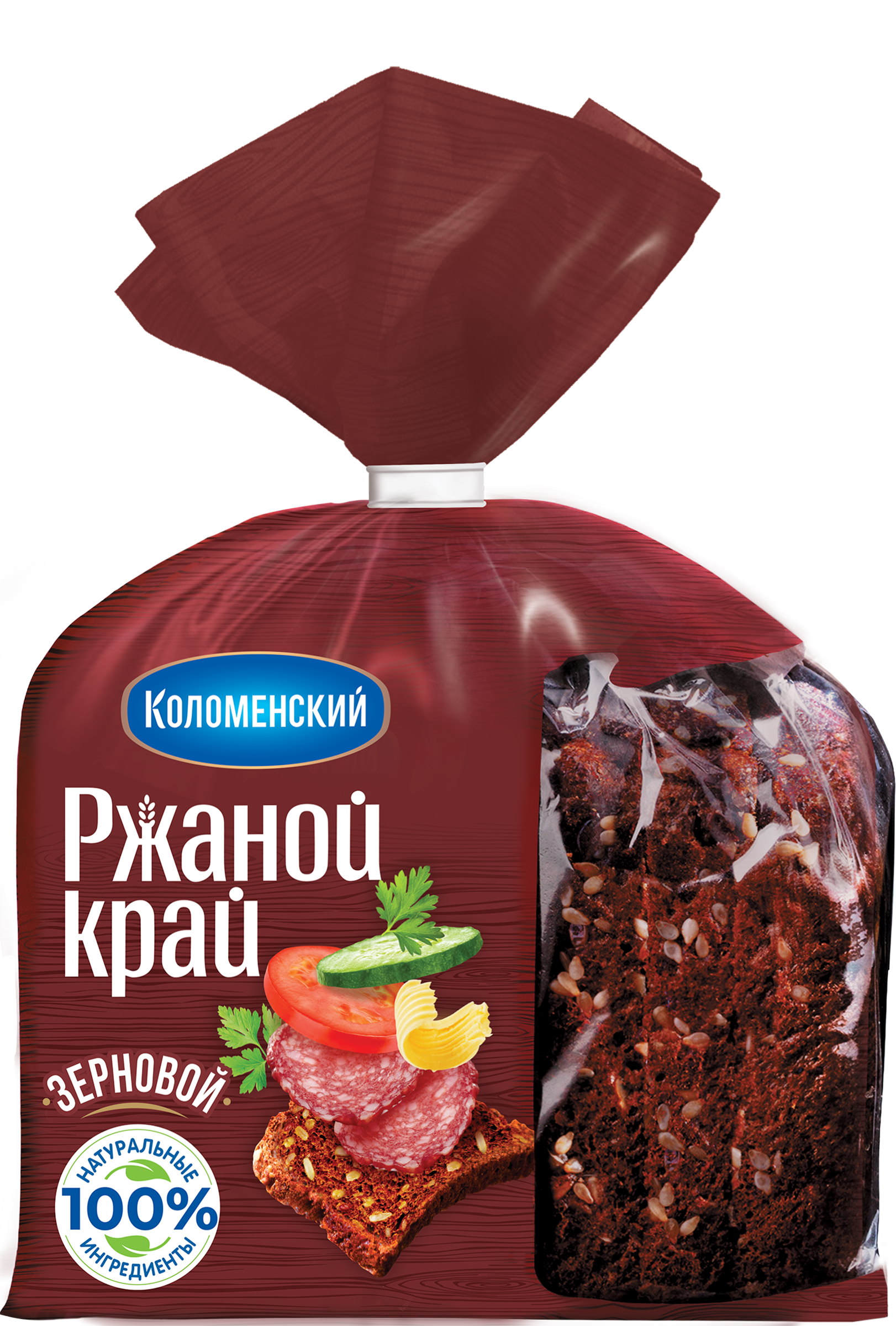 Изображение товара Хлеб зерновой КОЛОМЕНСКОЕ Ржаной край, 300г