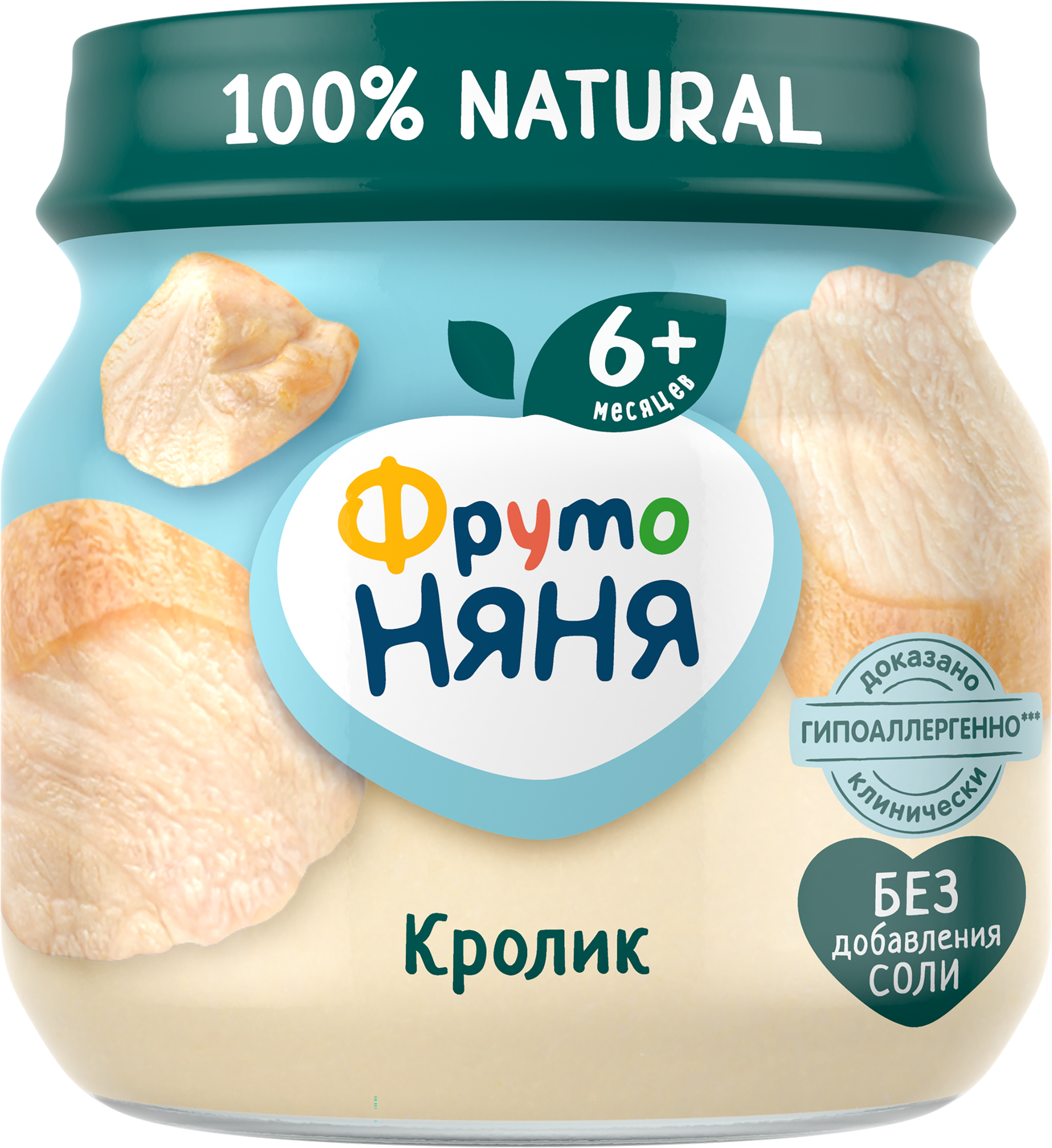 Изображение товара Пюре мясное ФРУТОНЯНЯ Кролик, с 6 месяцев, 80г
