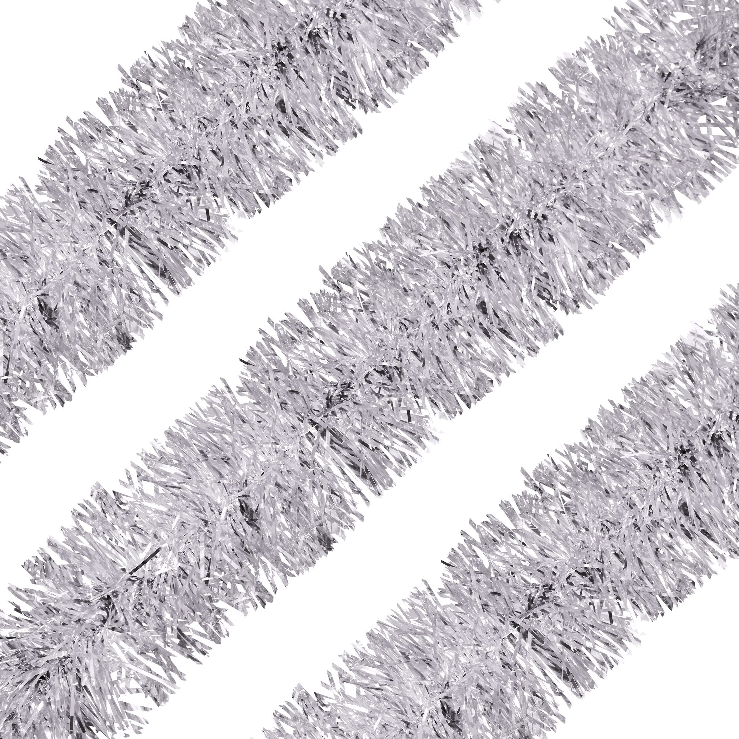 Изображение товара Мишура HOMECLUB d=6см 2м серебро для новогоднего декора