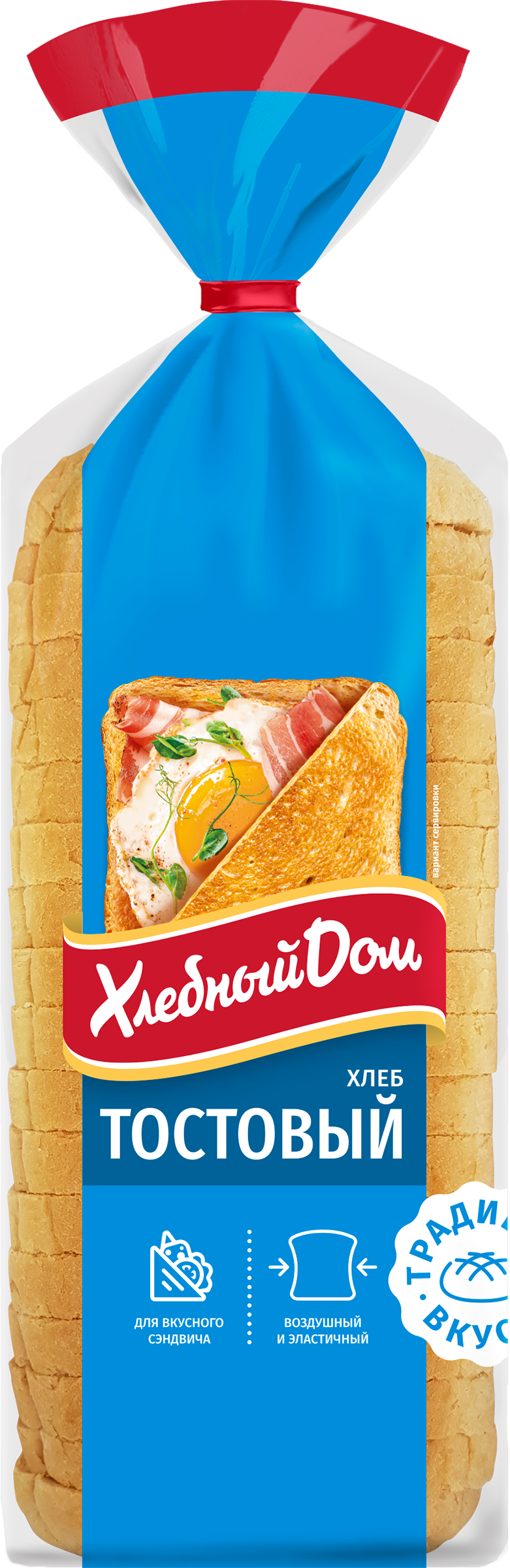 Изображение товара Хлеб ХЛЕБНЫЙ ДОМ Тостовый 500г нарезанный классический пшеничный