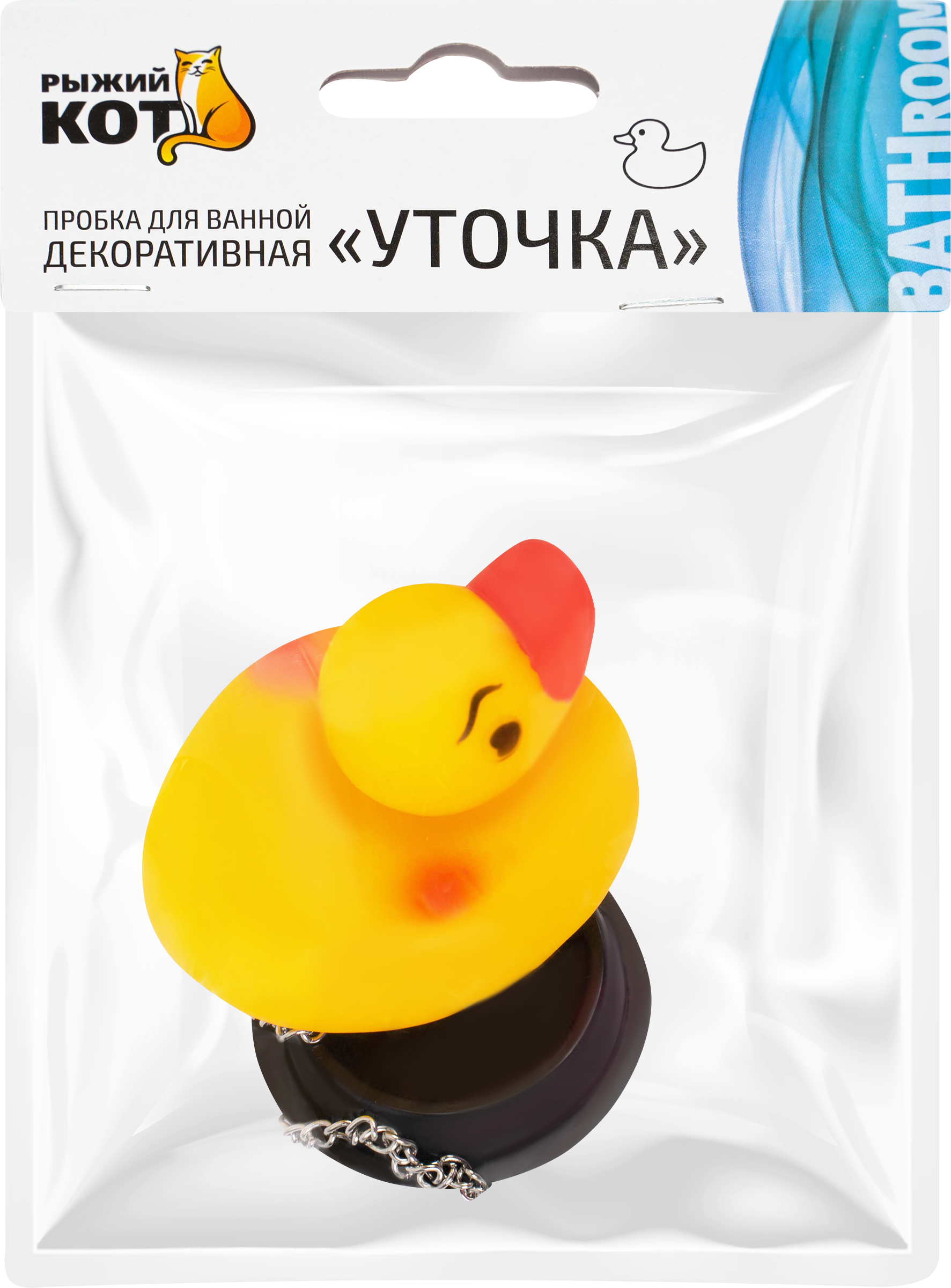 Изображение товара Пробка для ванной РЫЖИЙ КОТ декоративная Арт. 970056/970057/970058