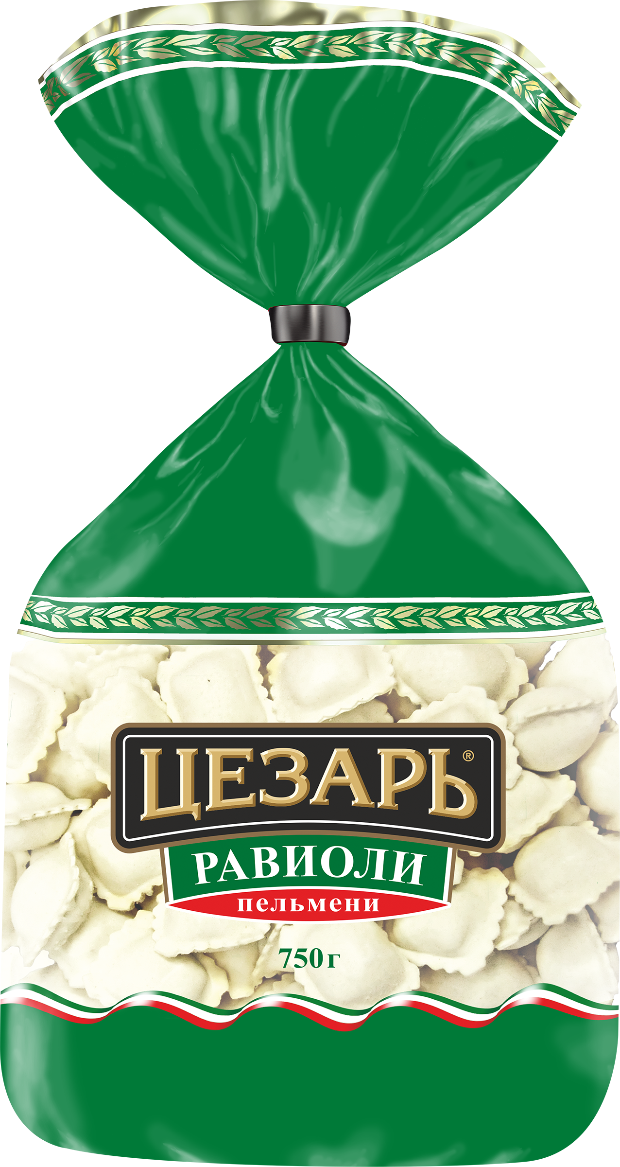 Изображение товара Пельмени ЦЕЗАРЬ Равиоли, категория Б, 750г - вкусный быстрый обед для всей семьи