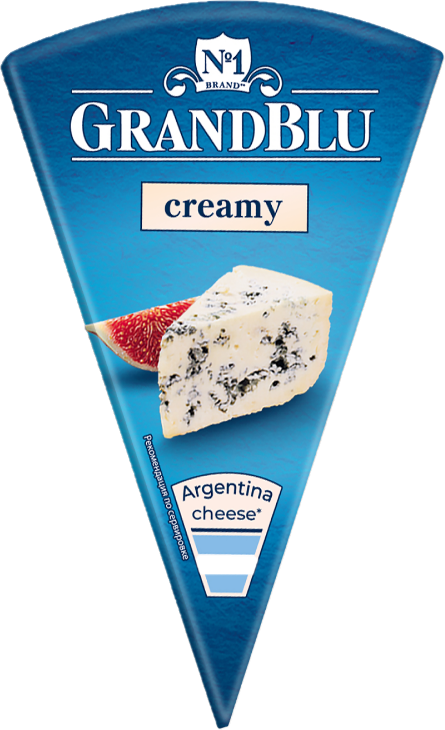 Изображение товара Сыр MILKANA GrandBlu Сливочный с голубой плесенью 56%, без змж, 100г
