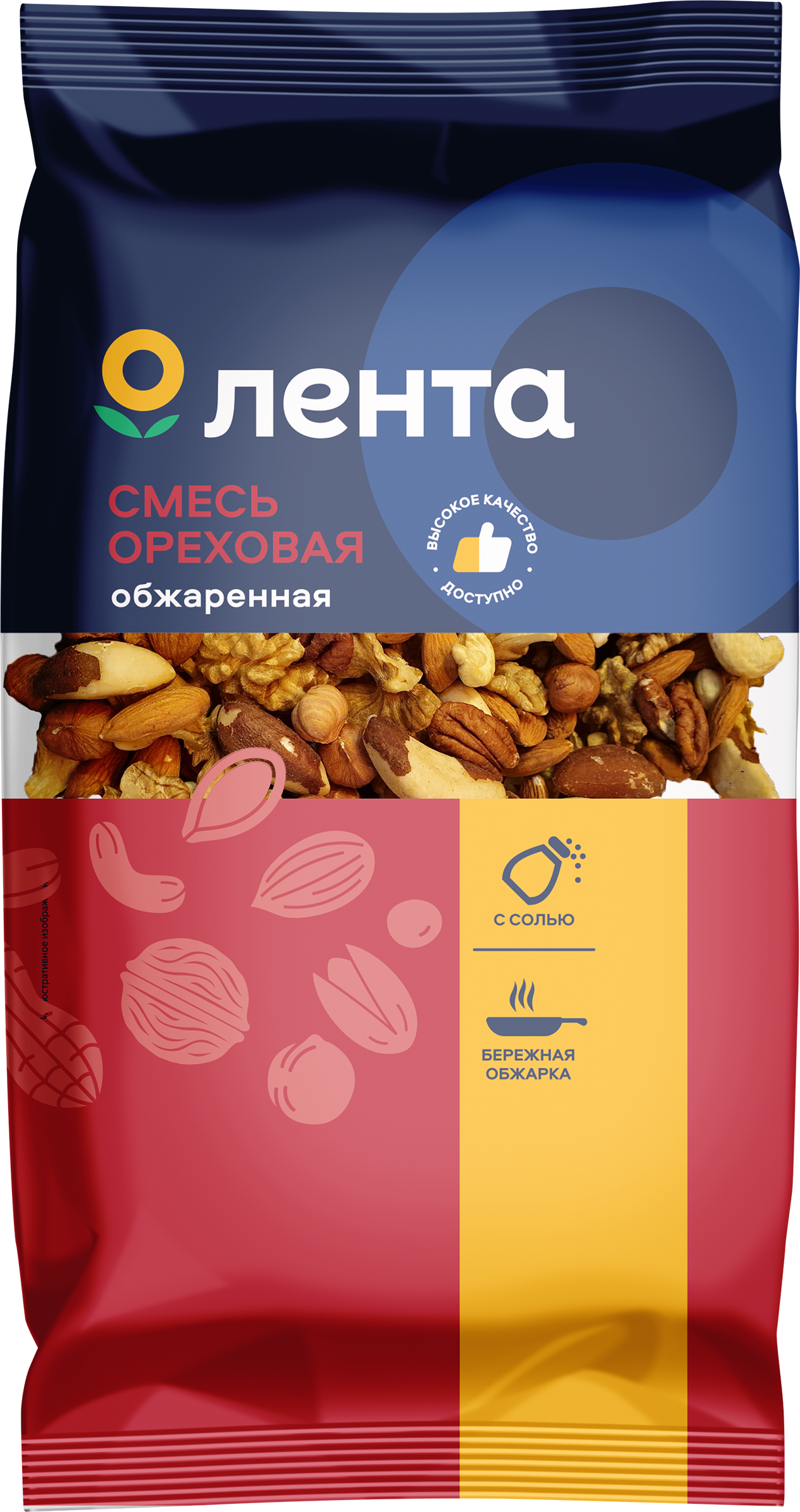 Изображение товара Смесь ореховая ЛЕНТА жареная, 200г