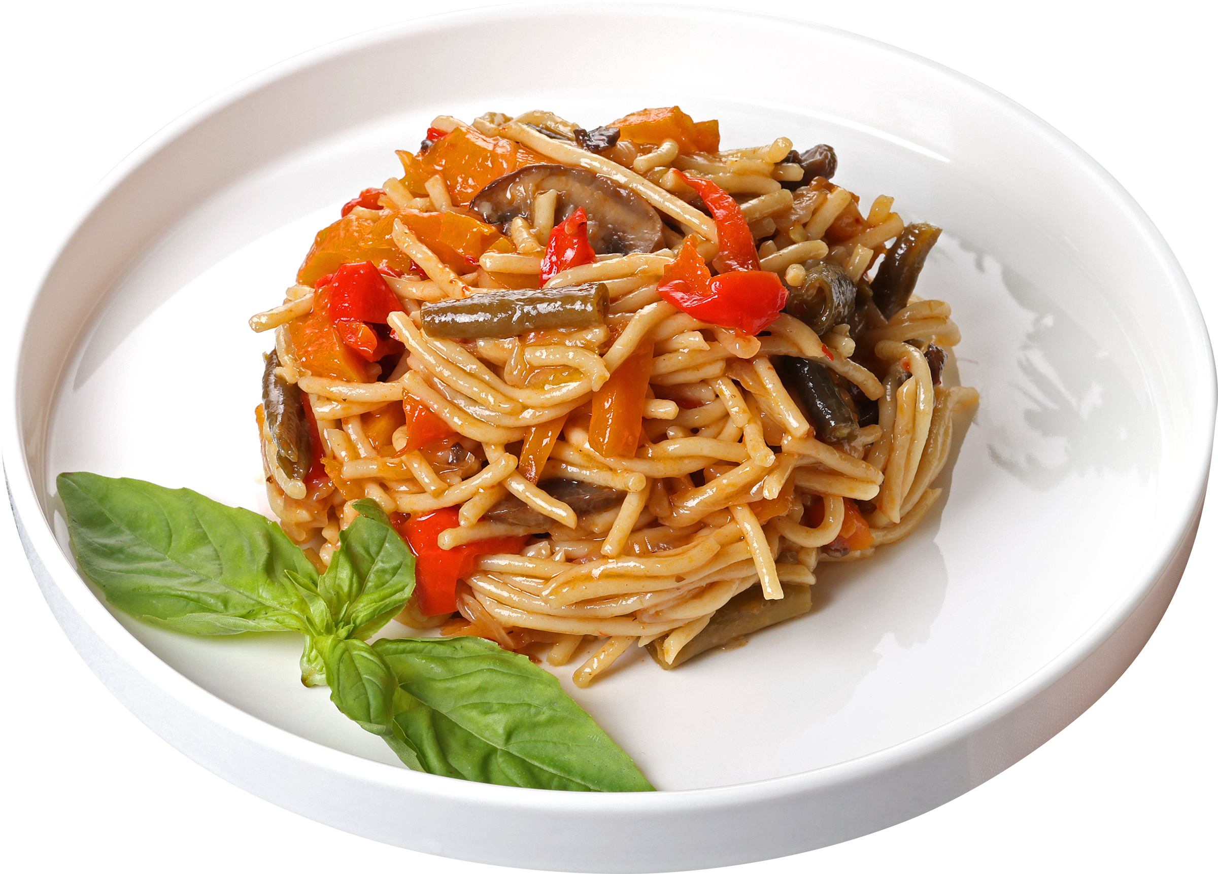 Изображение товара Спагетти ЛЕНТА FRESH По-восточному с овощами, готовое блюдо, 354 г