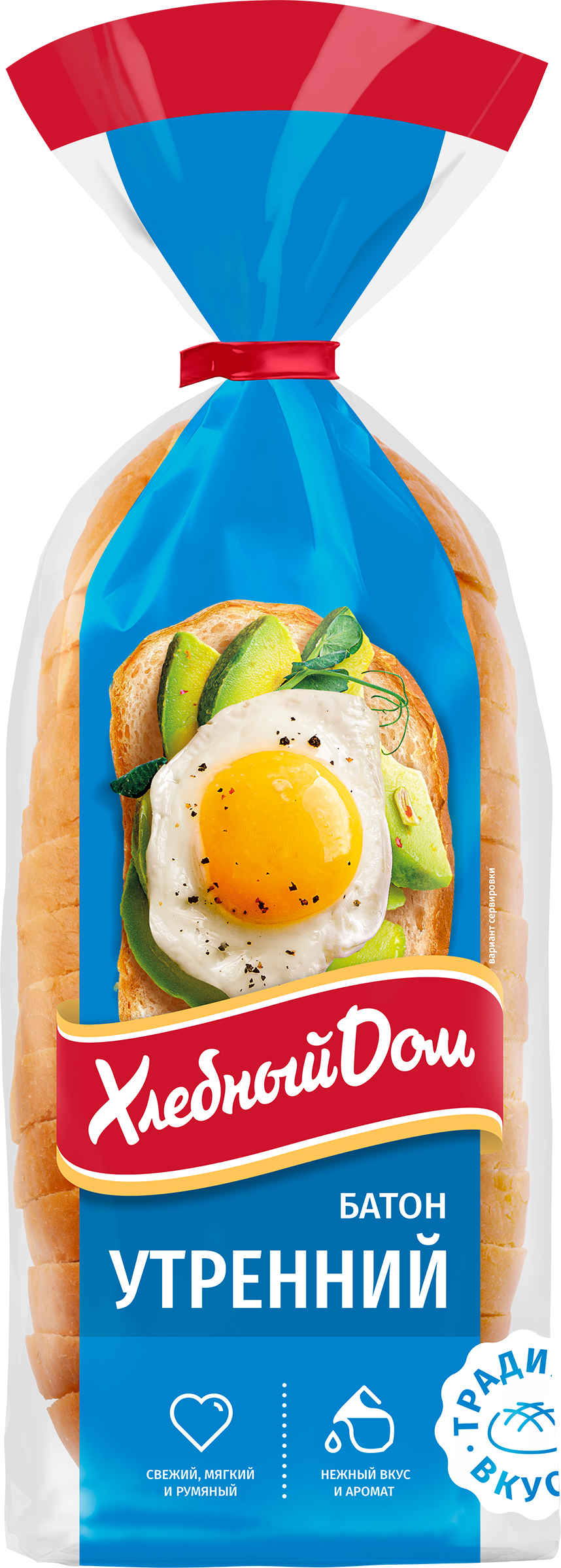 Изображение товара Батон ХЛЕБНЫЙ ДОМ Утренний, в нарезке, 400г
