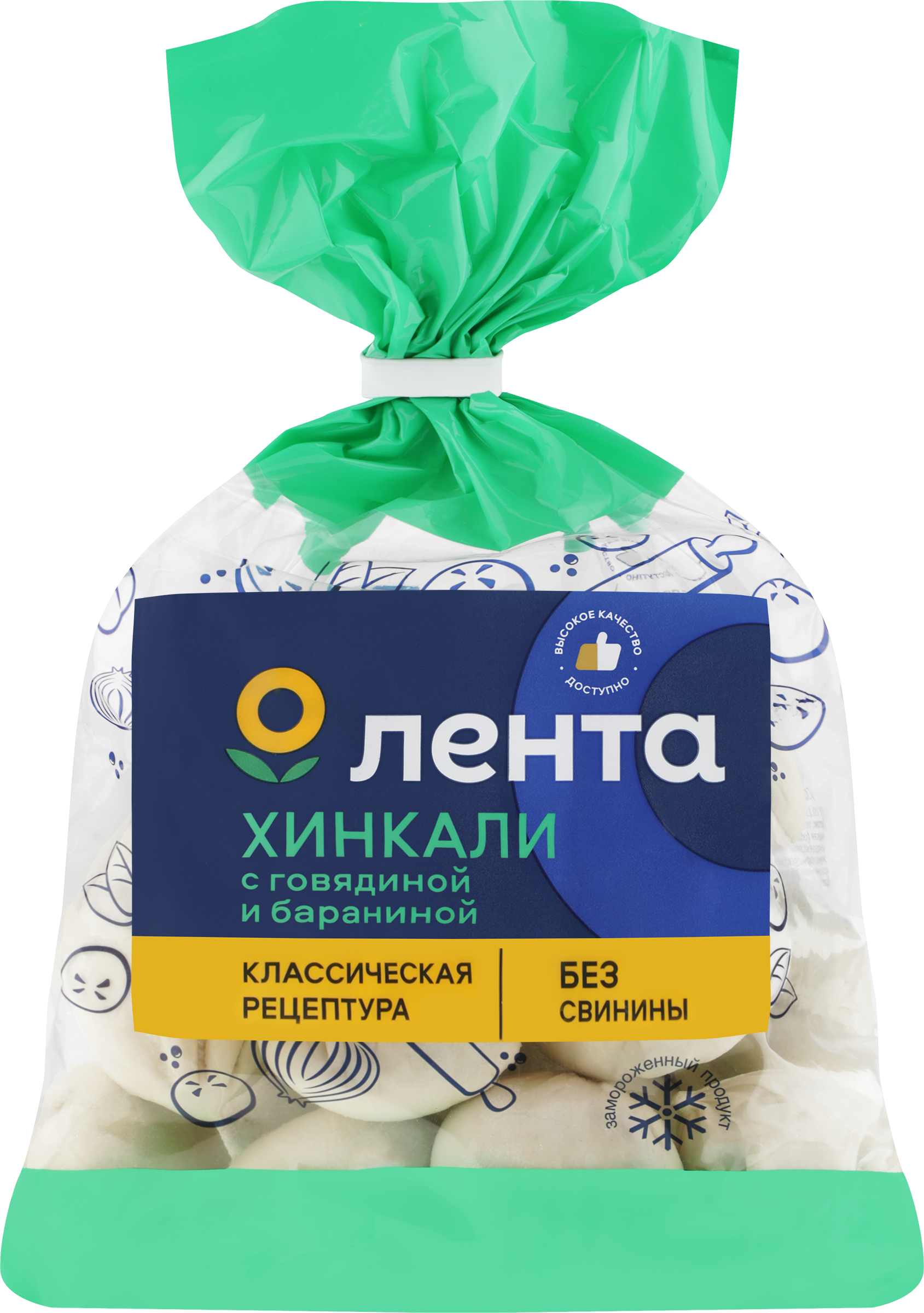 Изображение товара Хинкали ЛЕНТА с говядиной и бараниной 800г - замороженный полуфабрикат