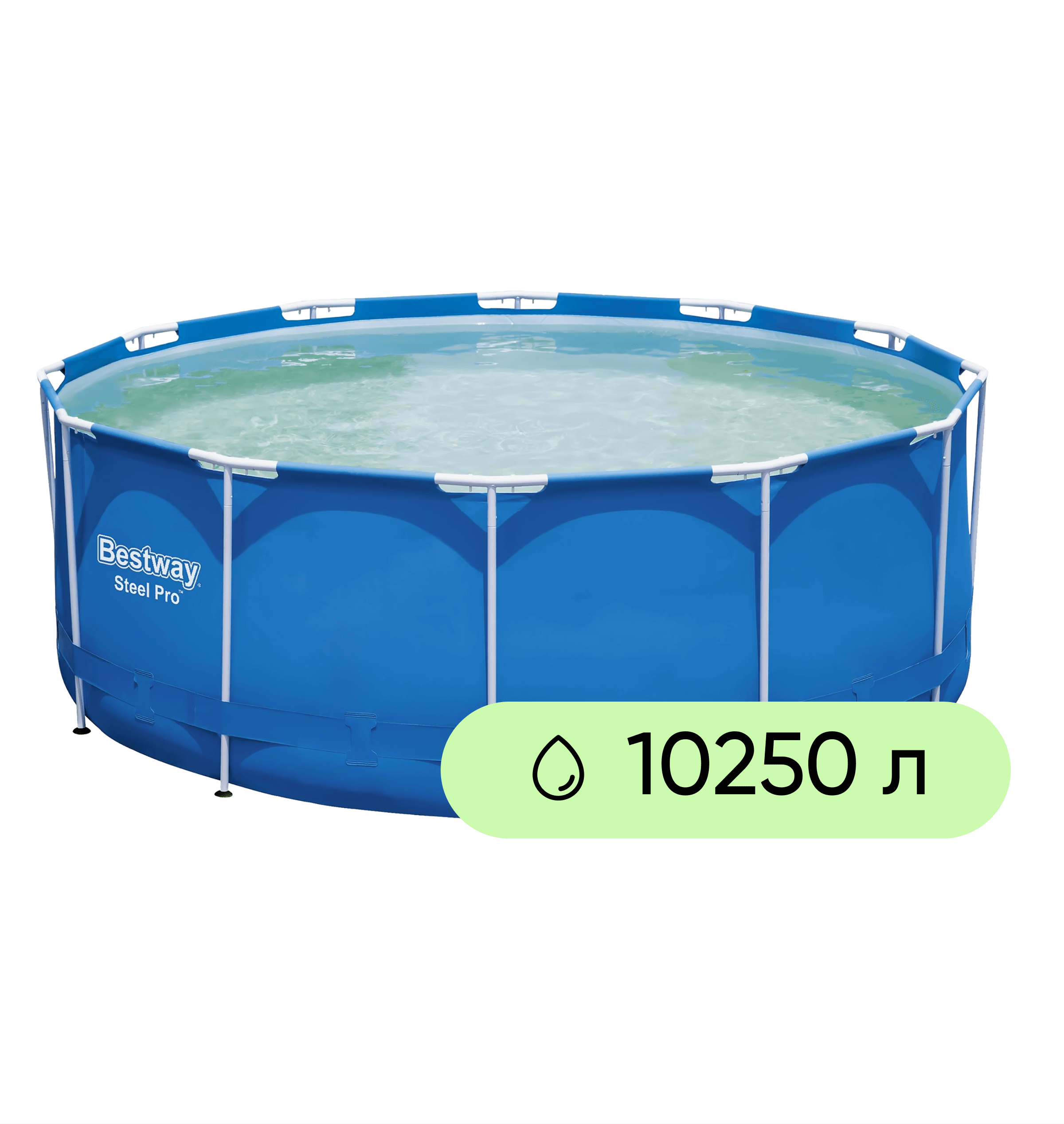Изображение товара BESTWAY Steel Pro 366x366x122 см, 10250 л, с фильтр-насосом и лестницей
