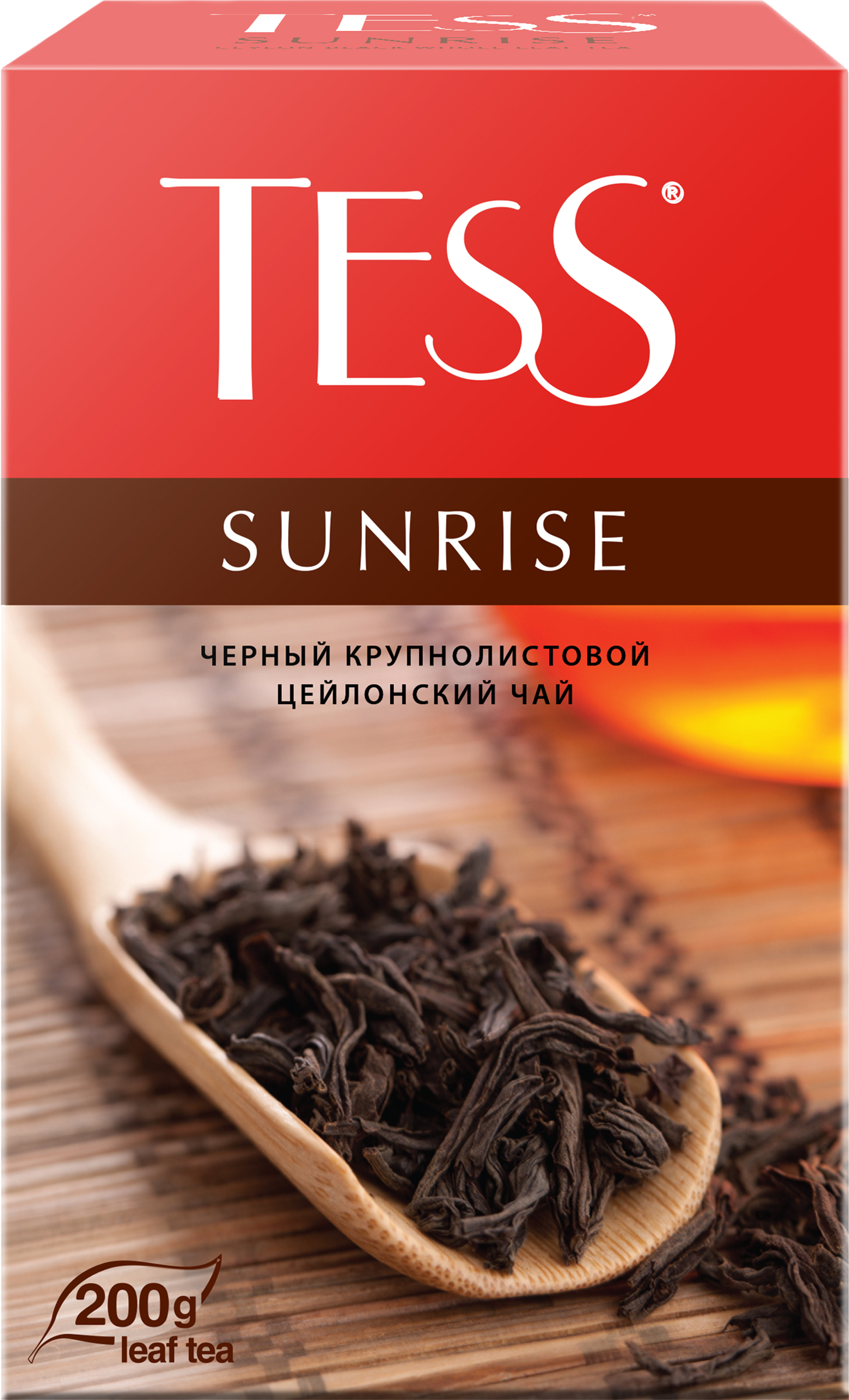 Изображение товара Чай черный байховый цейлонский TESS Санрайз 200г, листовой, насыщенный вкус