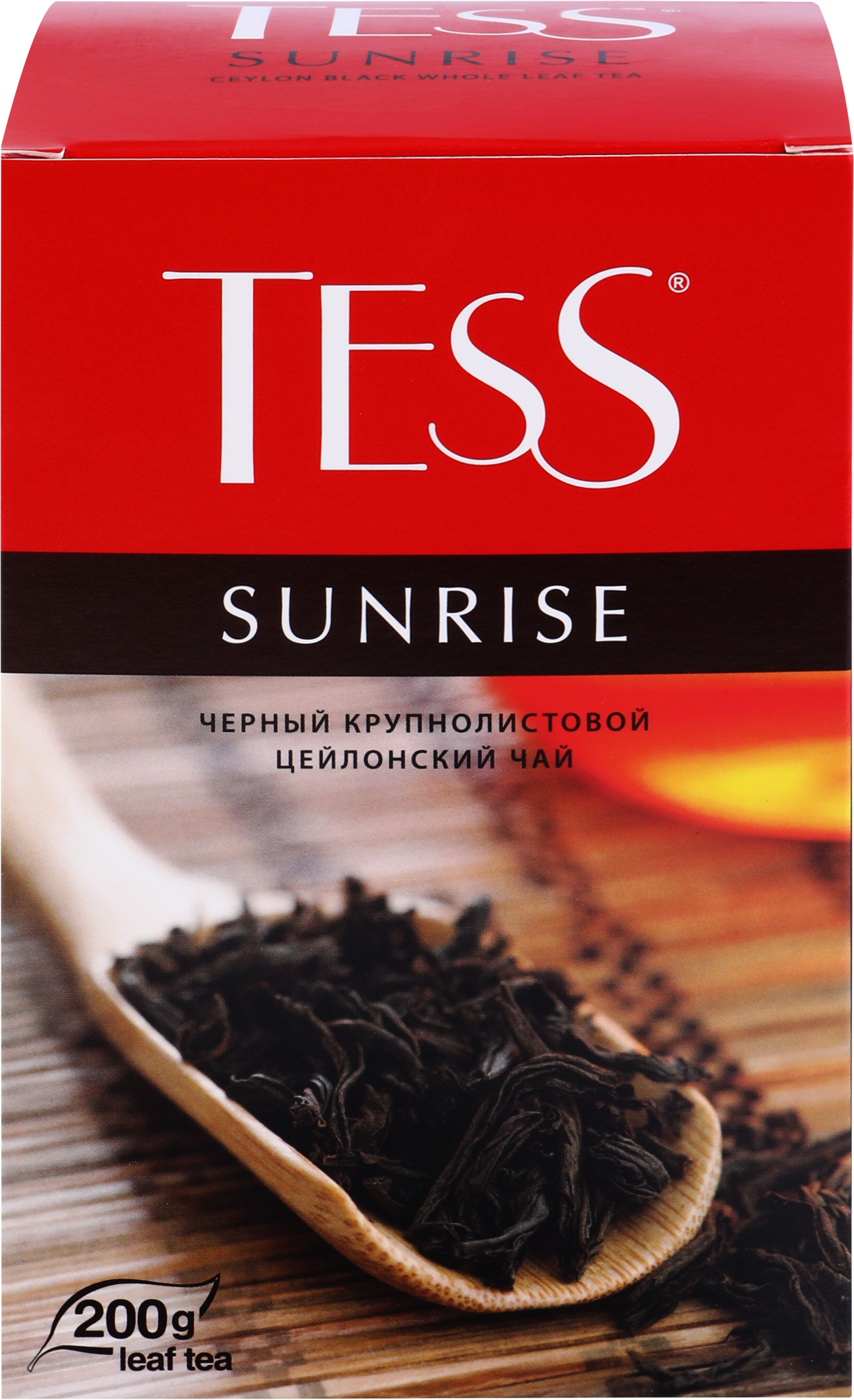 Изображение товара Чай черный байховый цейлонский TESS Санрайз 200г, листовой, насыщенный вкус