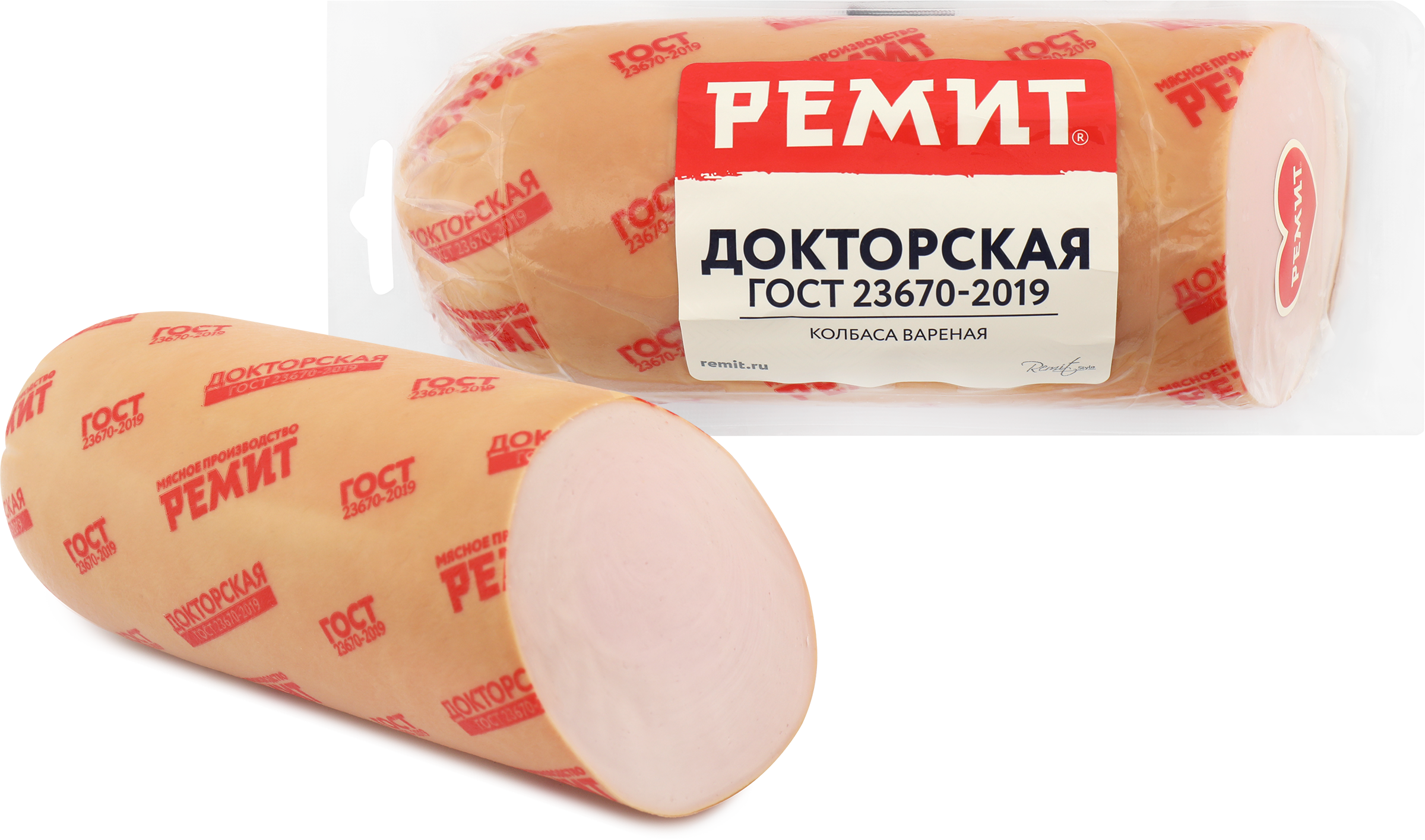 Изображение товара Колбаса вареная РЕМИТ Докторская ГОСТ, 500г