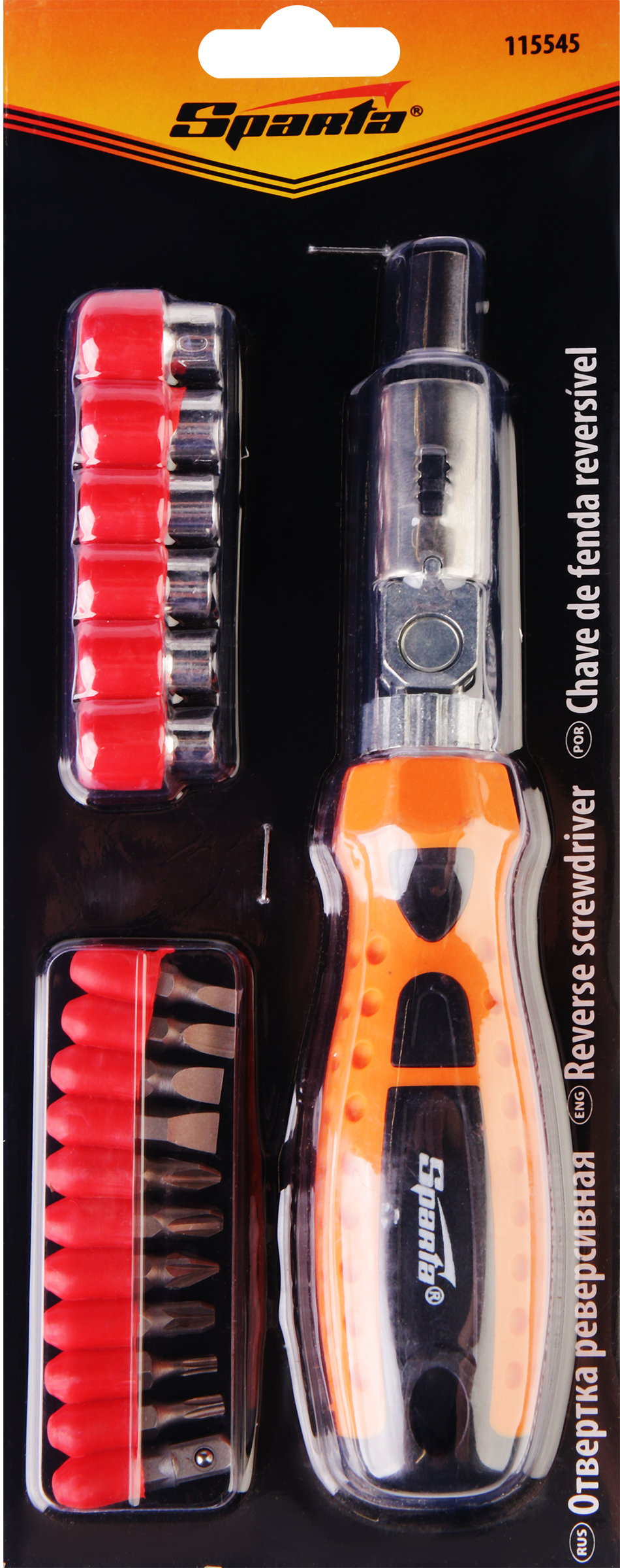 Изображение товара Отвертка реверсивная с шарниром SPARTA торцовые головки 18шт